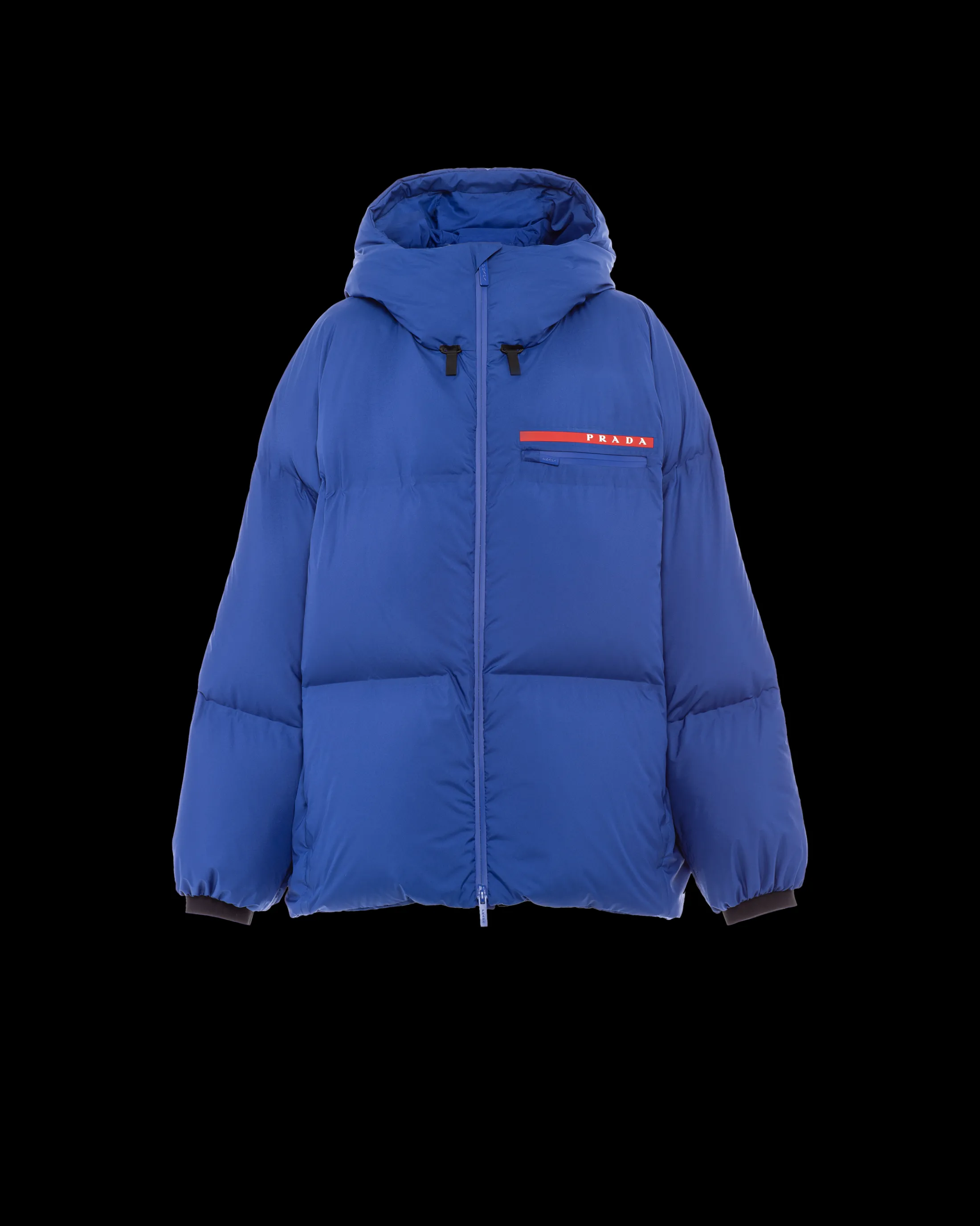 Prada Oversized technical Re-Nylon down jacket Indigoblue Discount