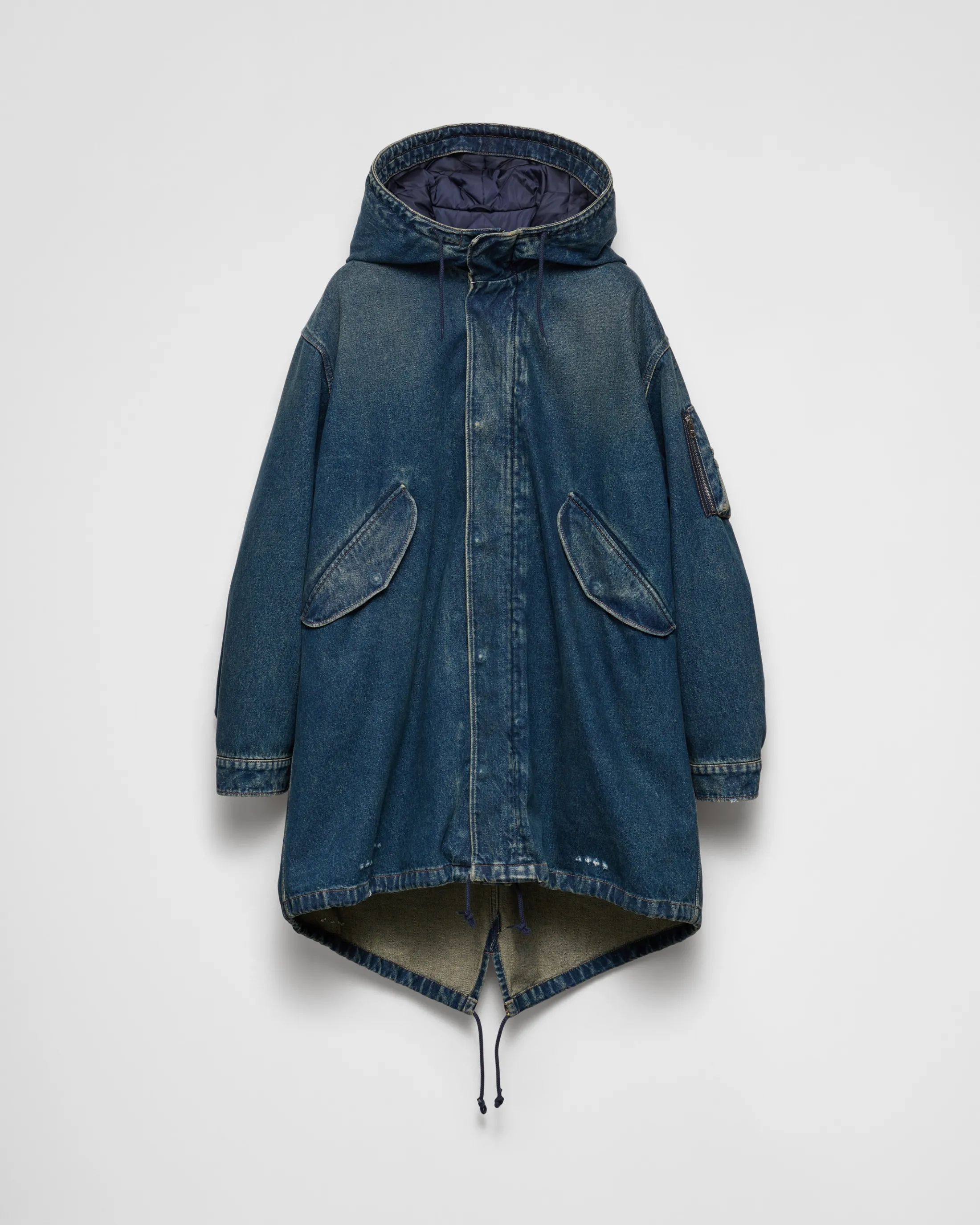 Prada Padded denim jacket Navy Online