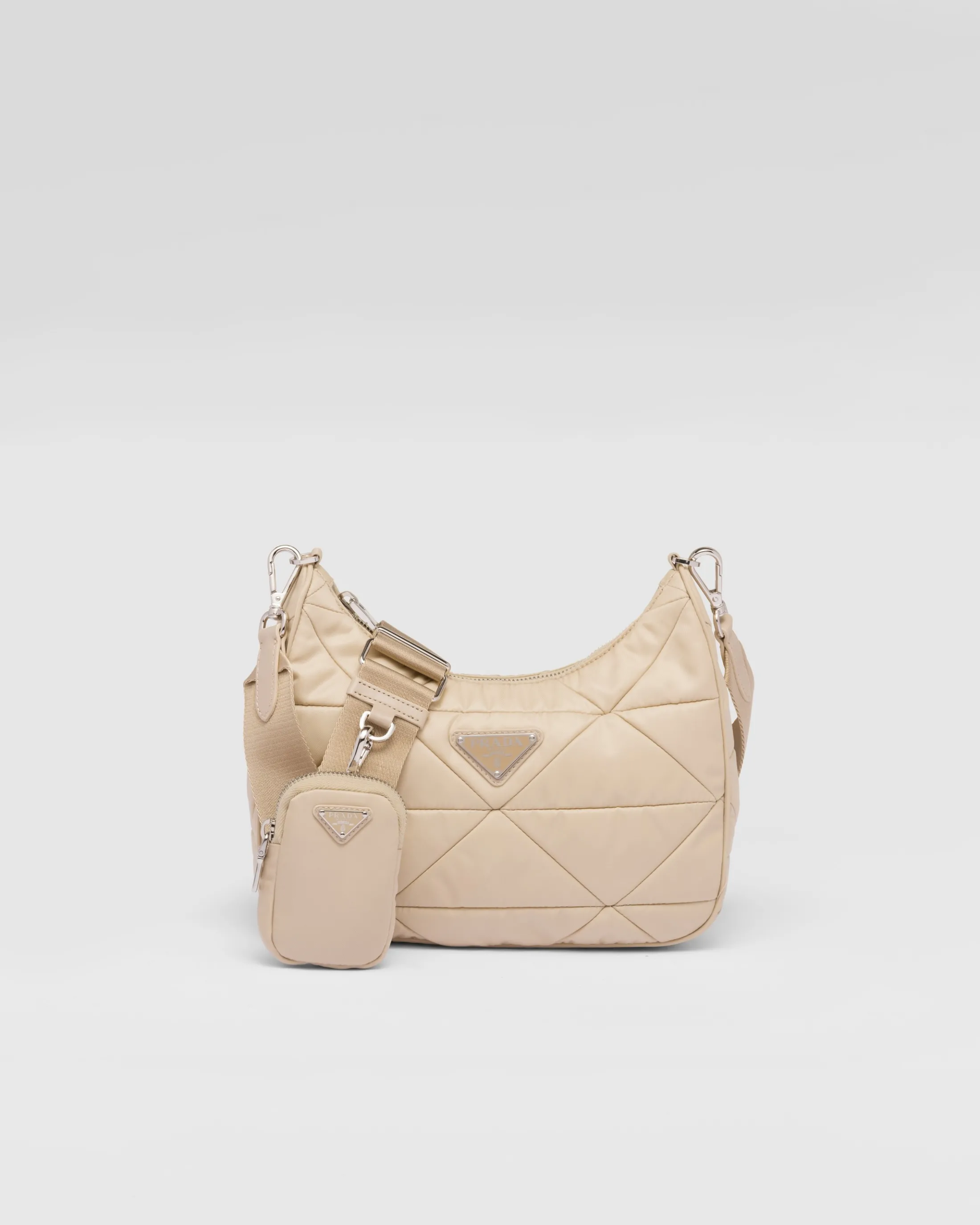 Prada Padded Re-Nylon shoulder bag Desertbeige Online