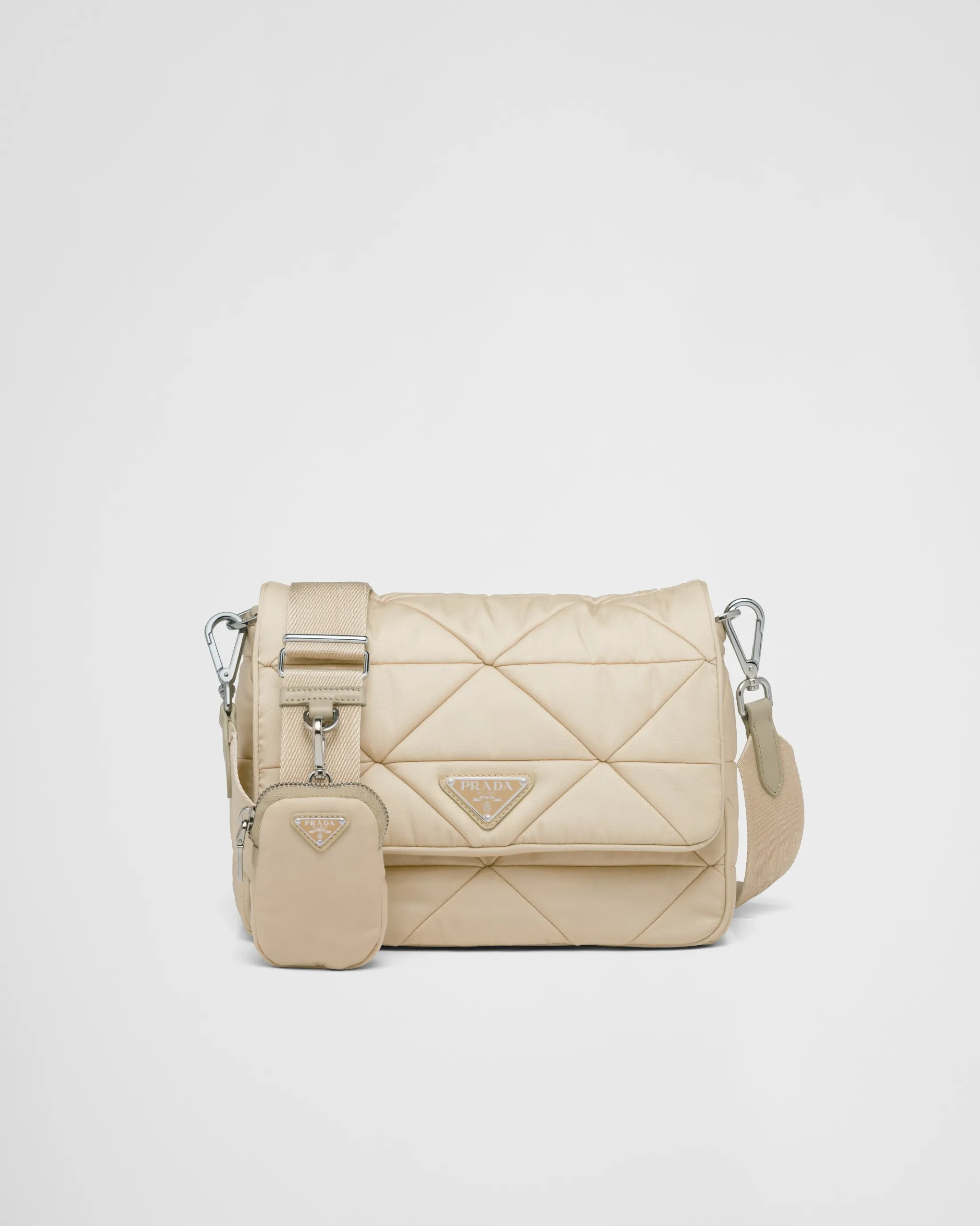 Prada Padded Re-Nylon shoulder bag Desertbeige Online