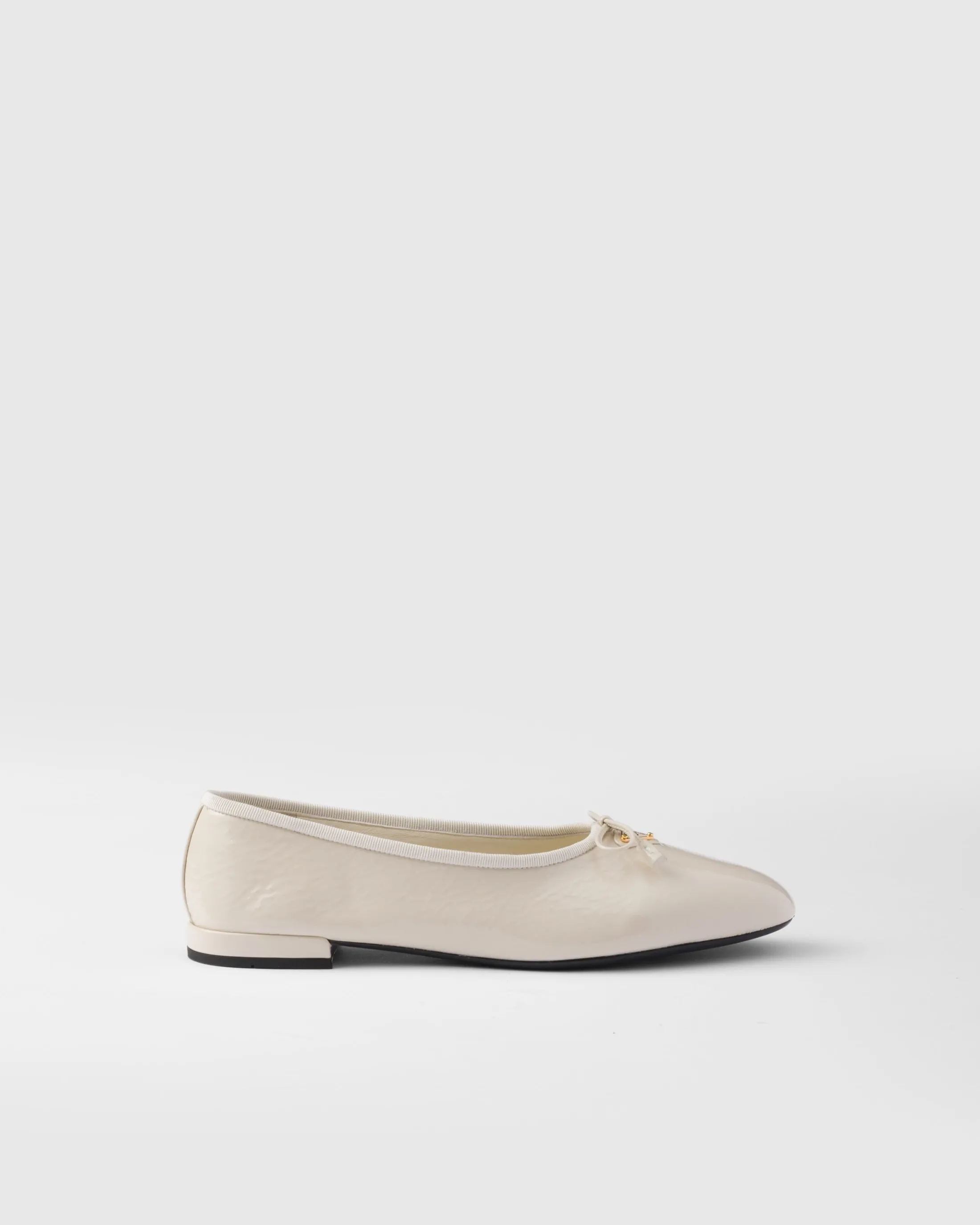 Prada Patent leather ballerinas Ivory Discount