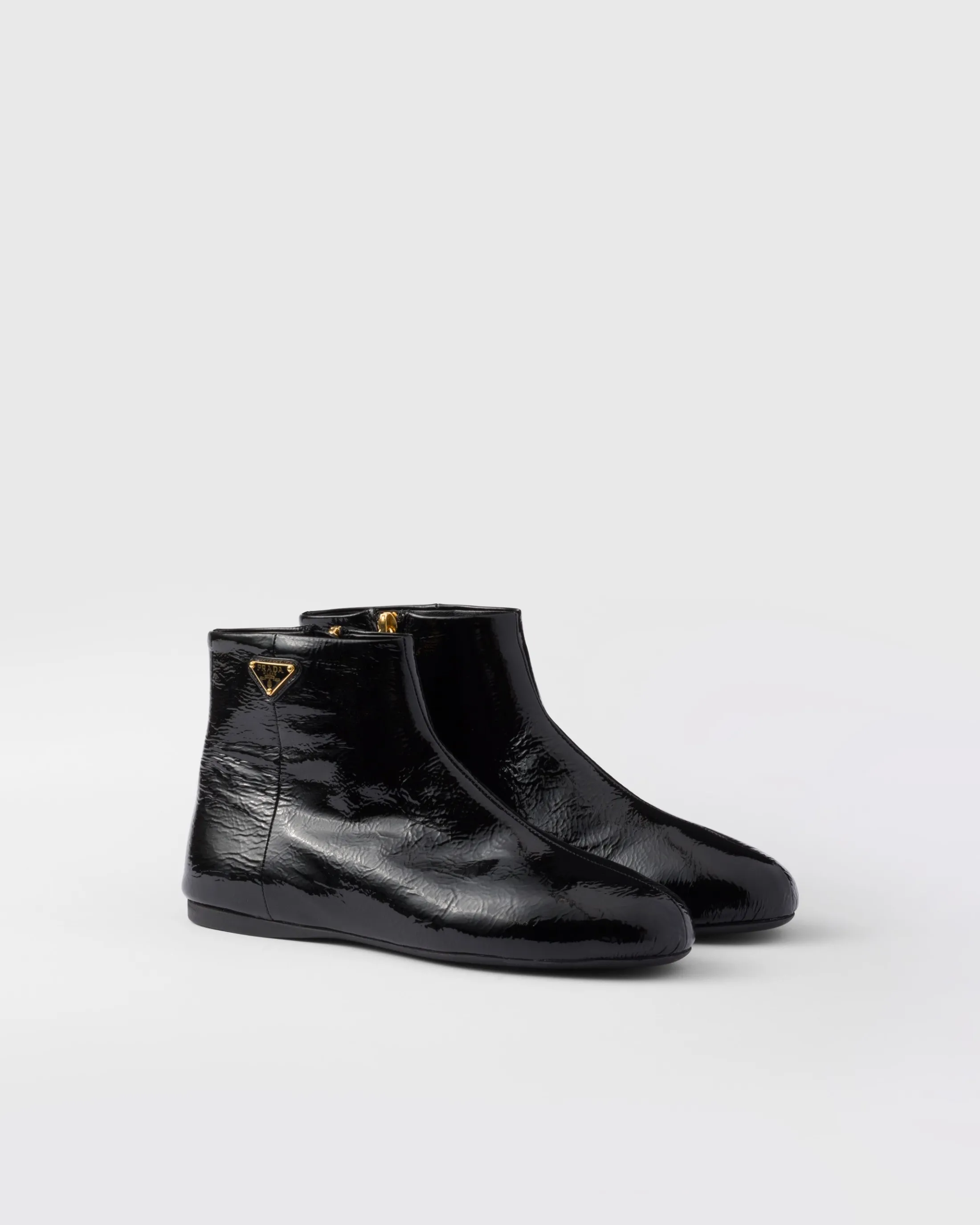 Prada Patent leather booties Black Shop