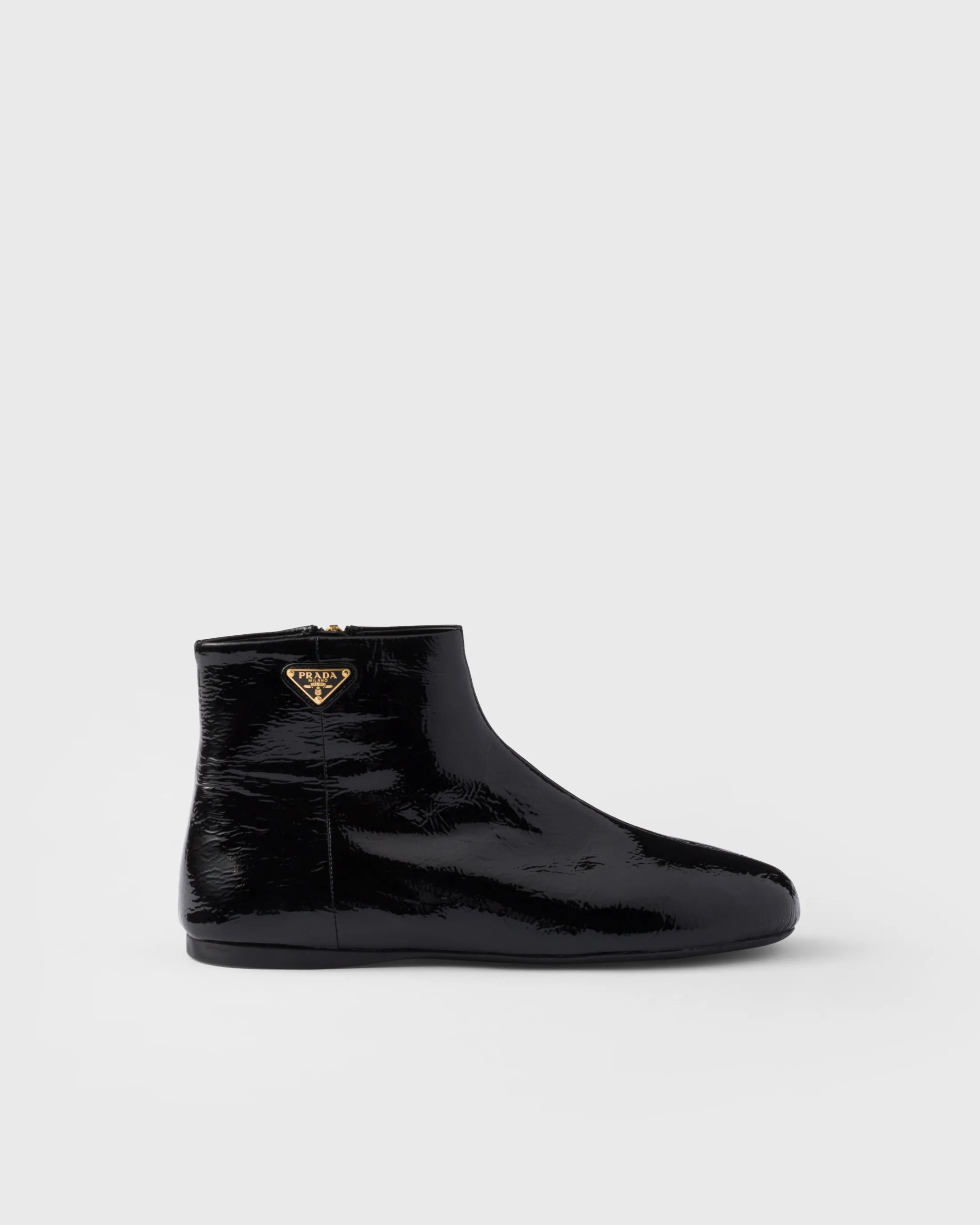 Prada Patent leather booties Black Shop