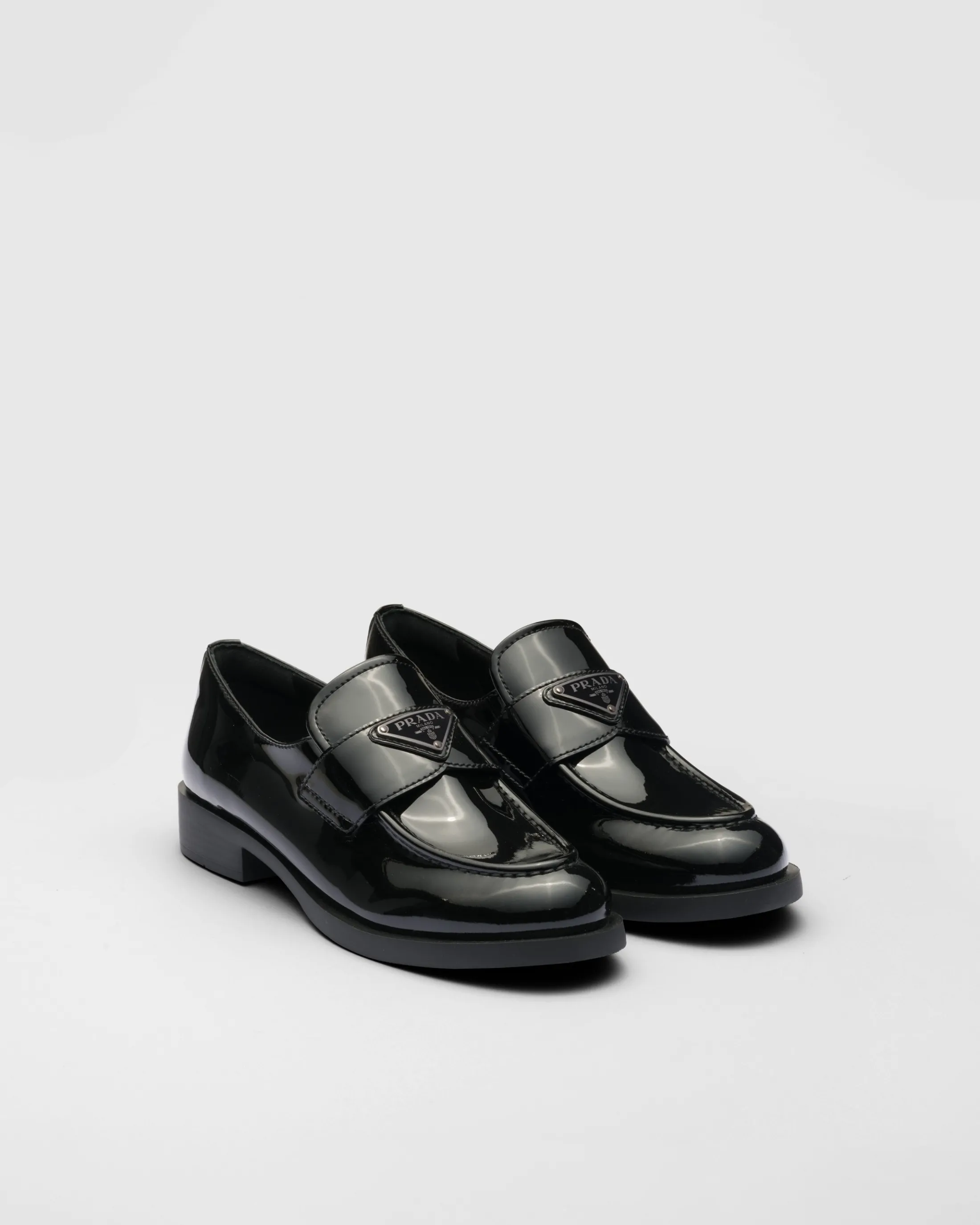 Prada Patent leather loafers Black Outlet