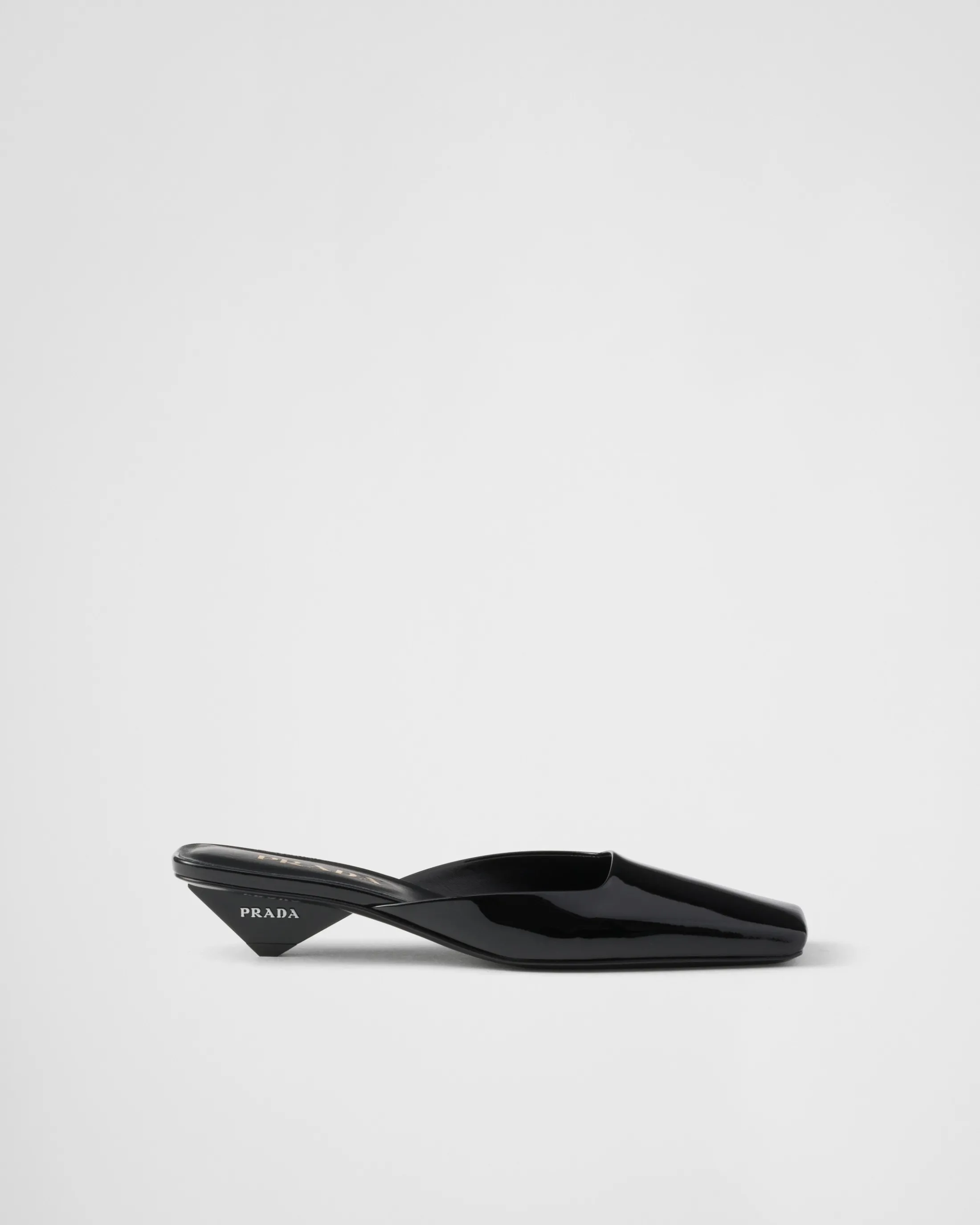 Prada Patent leather mule Black Cheap