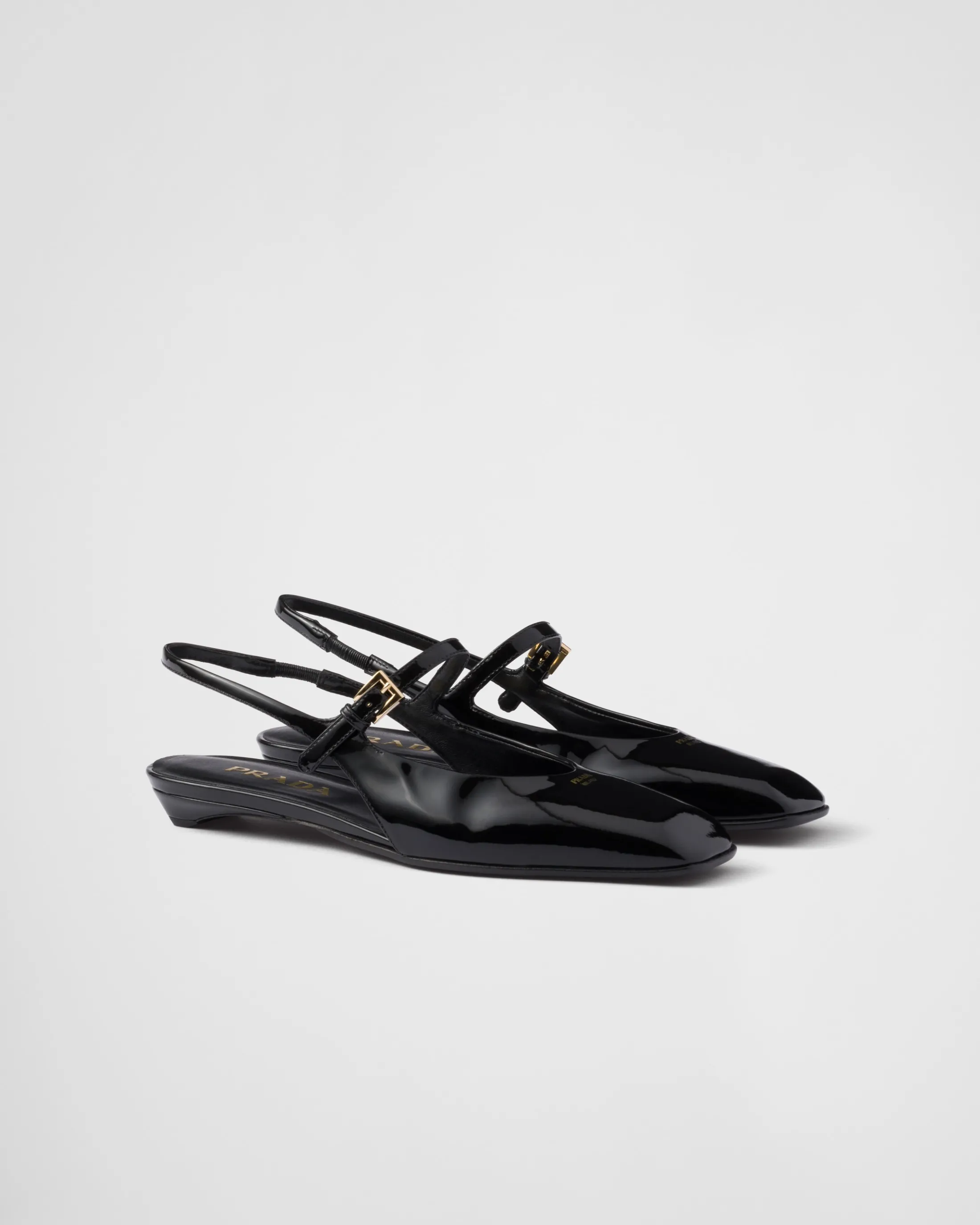 Prada Patent leather slingback ballerinas Black Online