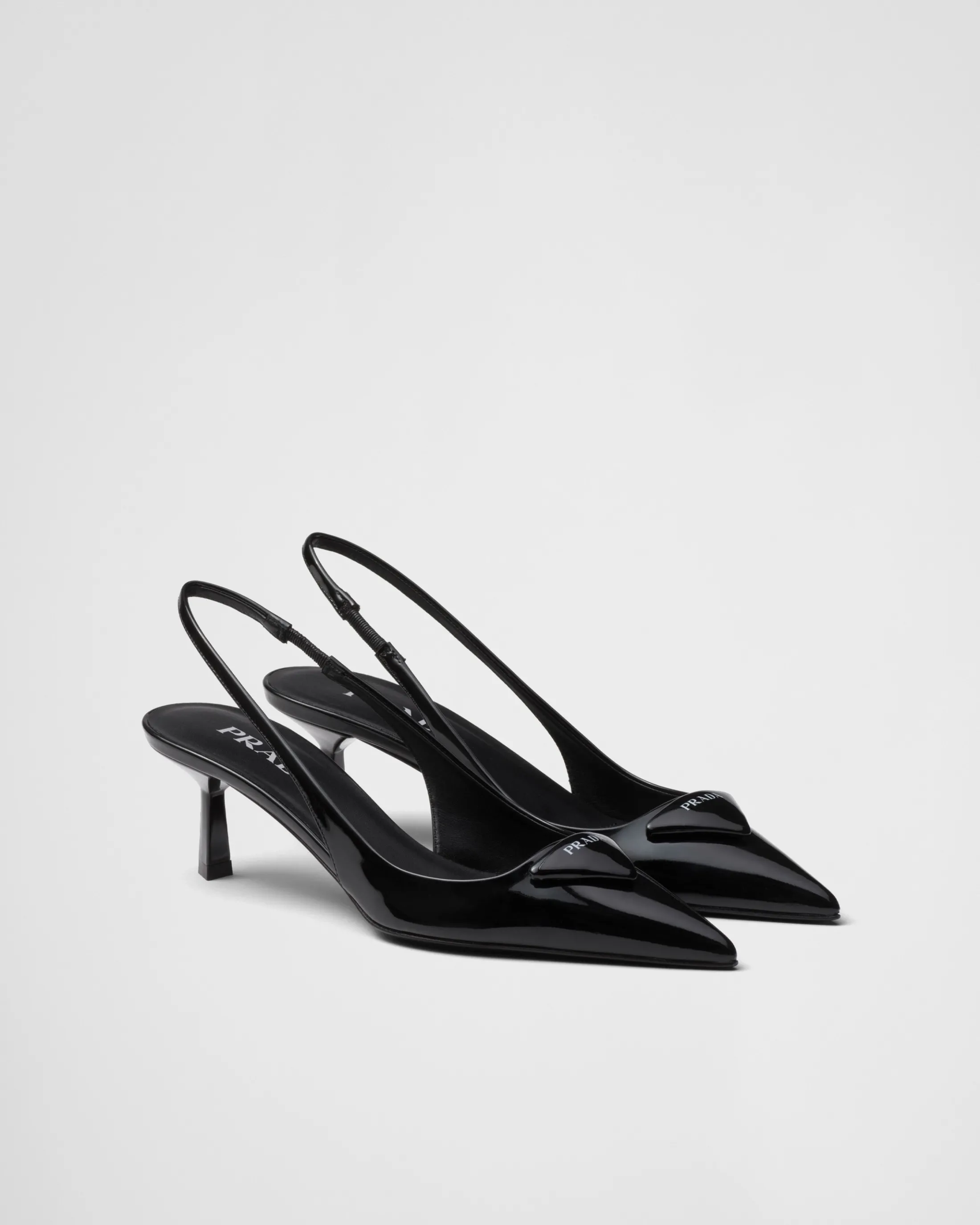 Prada Patent leather slingback pumps Black Discount