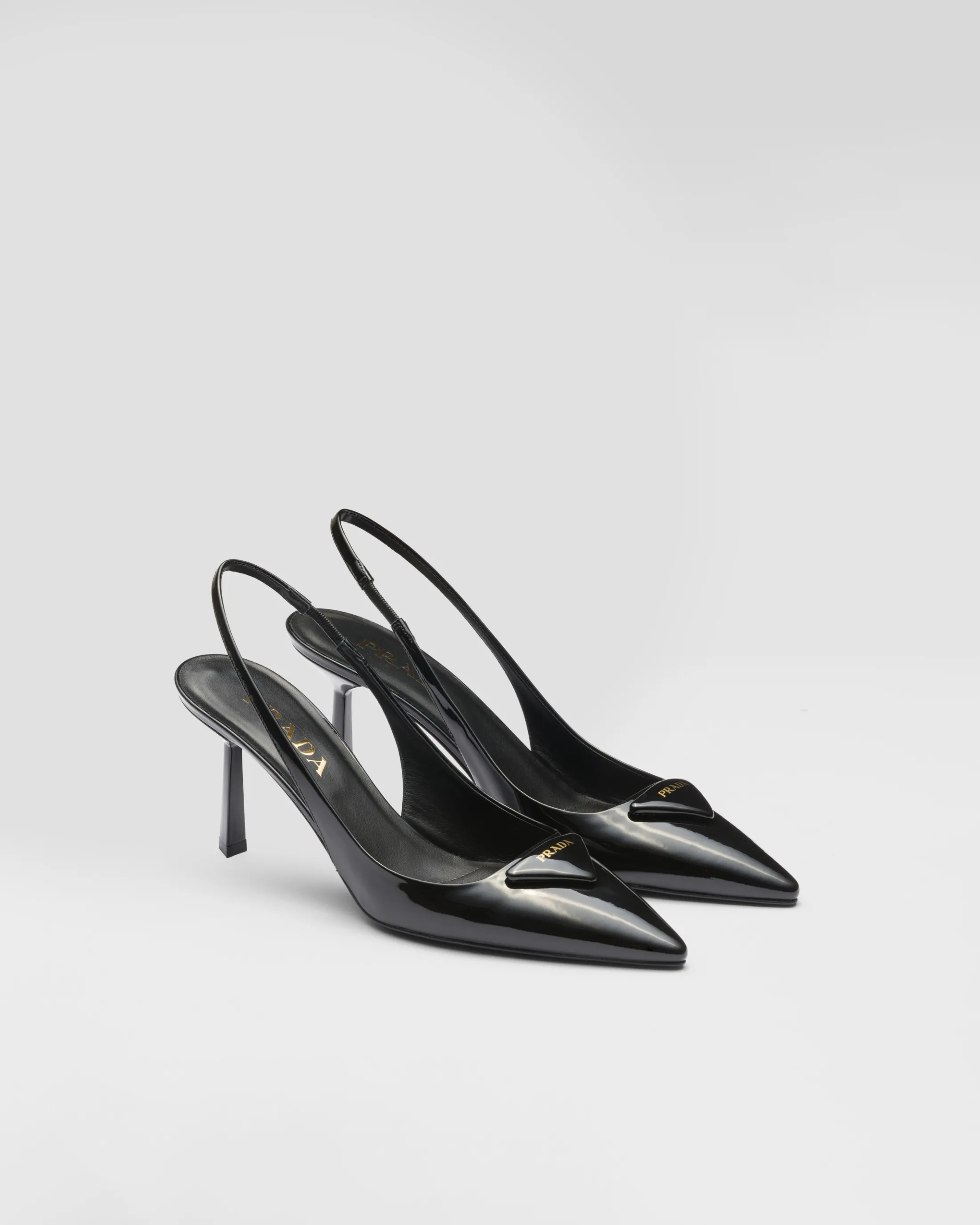 Prada Patent leather slingback pumps Black Cheap