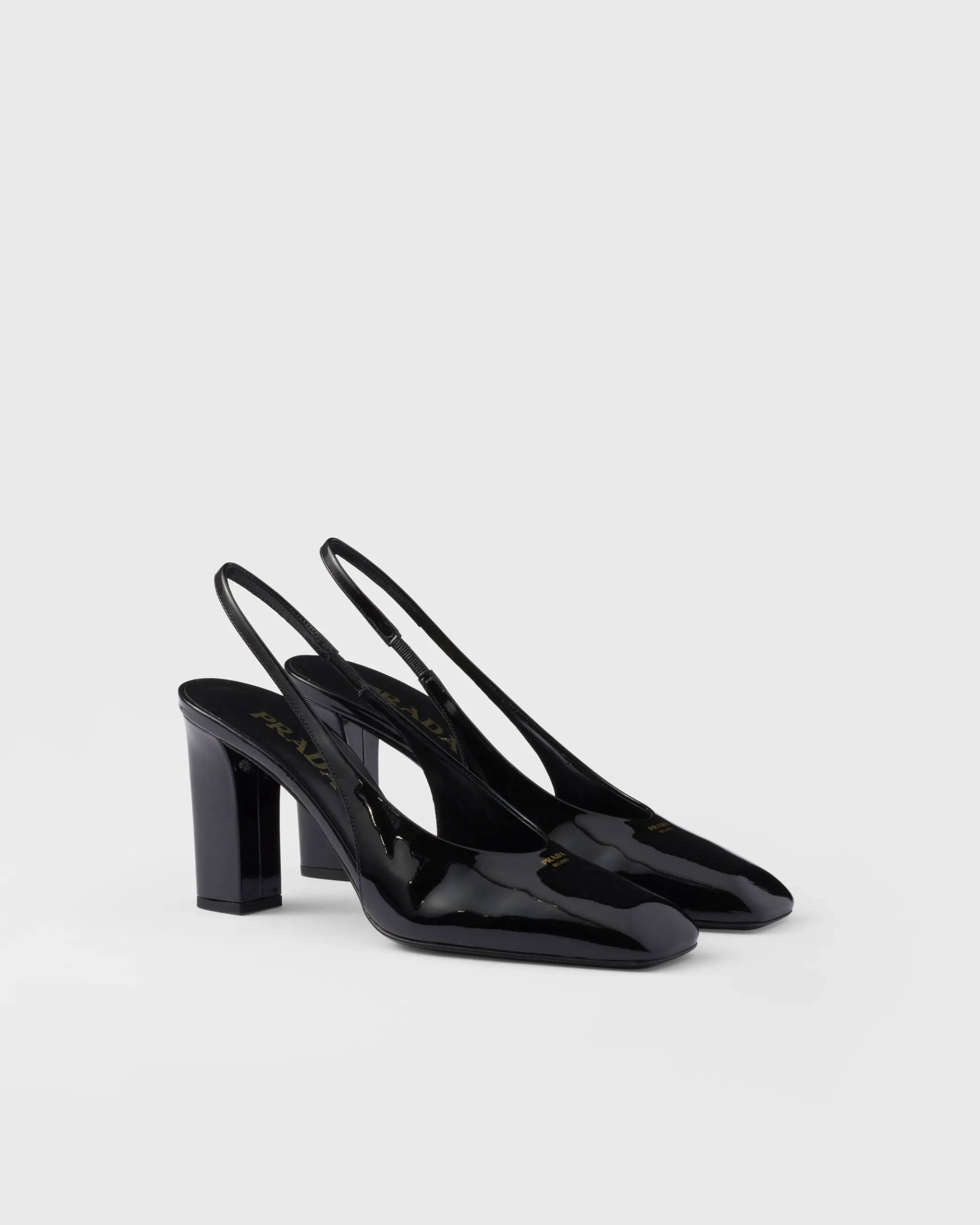 Prada Patent leather slingback pumps Black Cheap