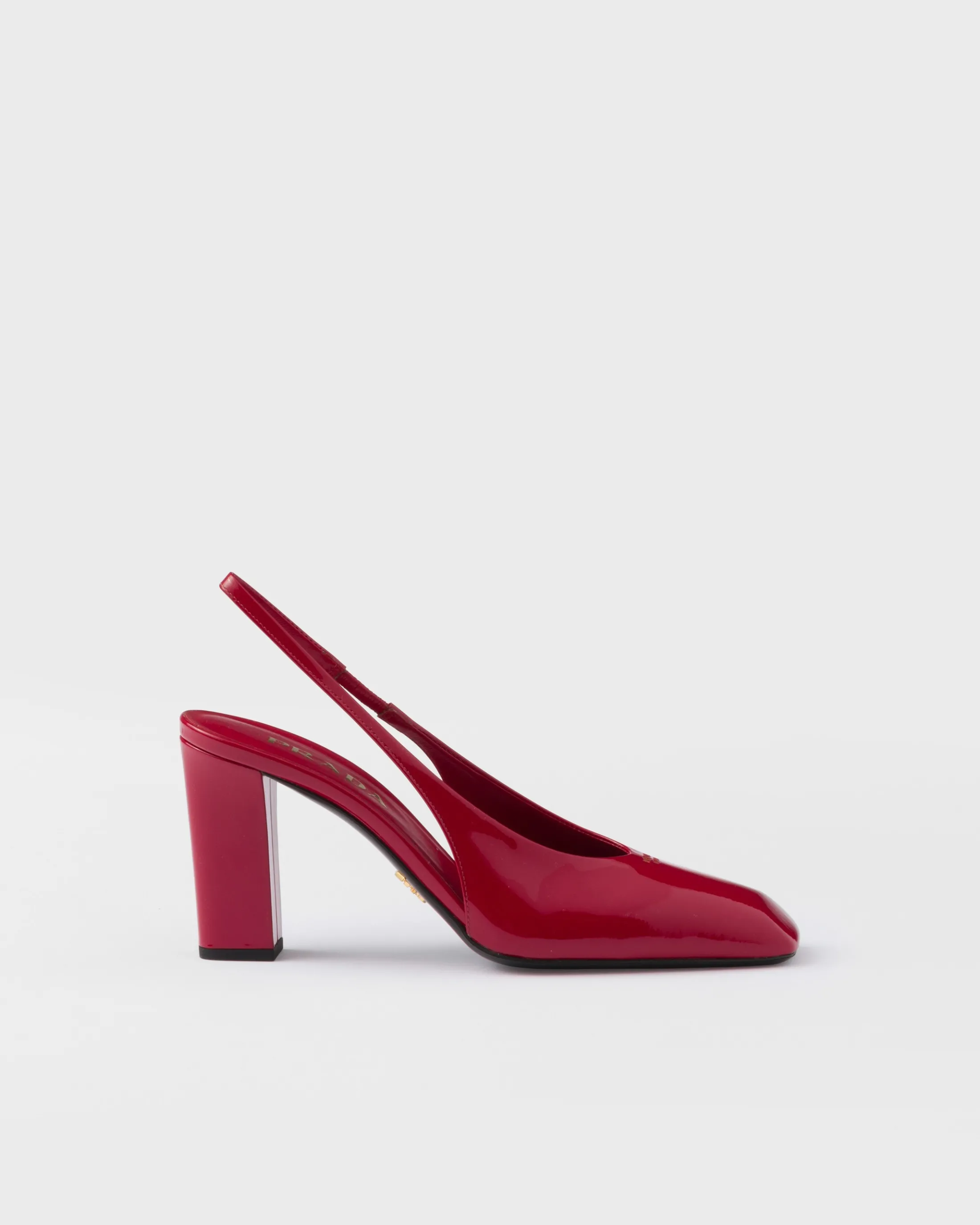 Prada Patent leather slingback pumps Cherryred Cheap