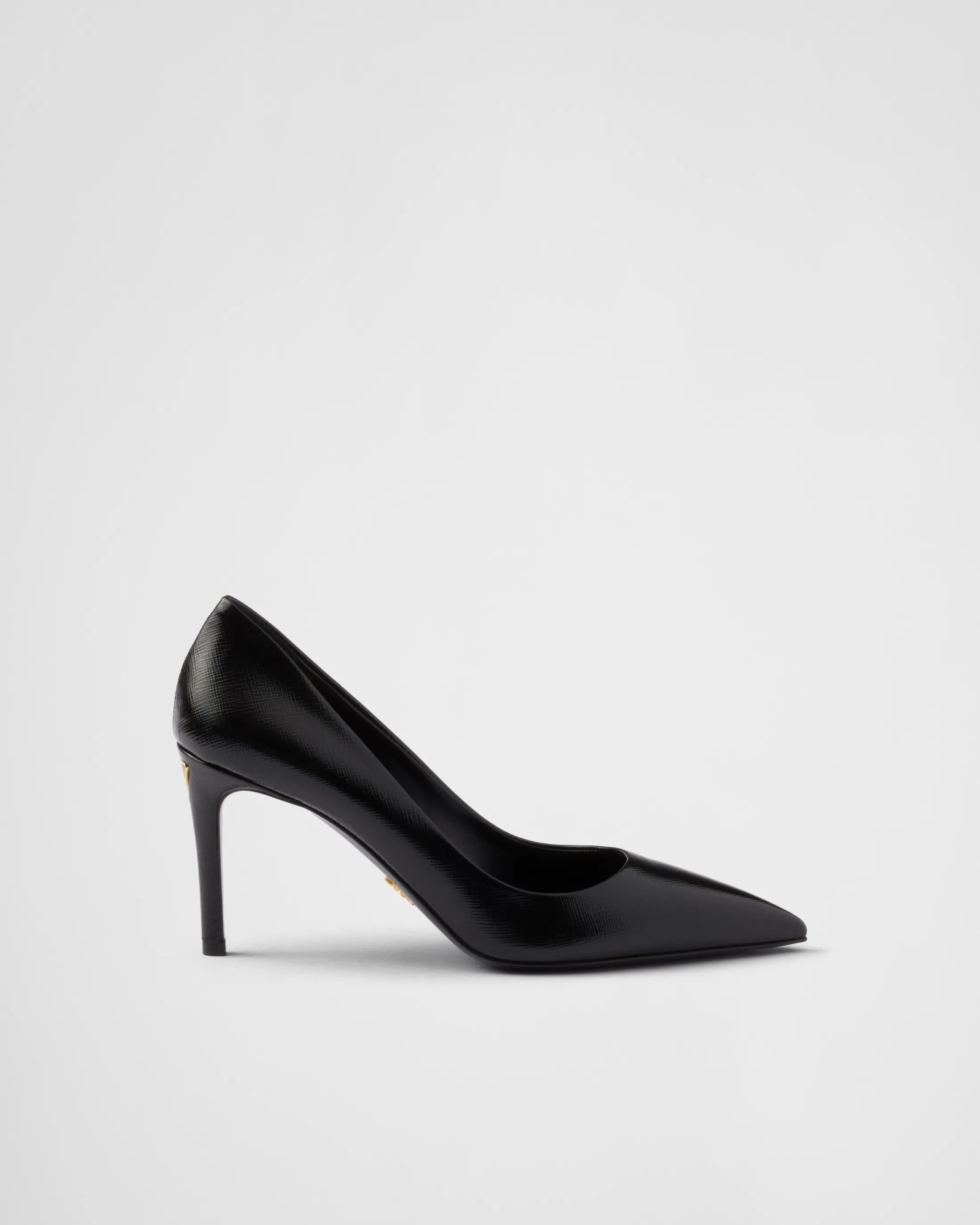 Prada Patent Saffiano leather pumps Black Flash Sale