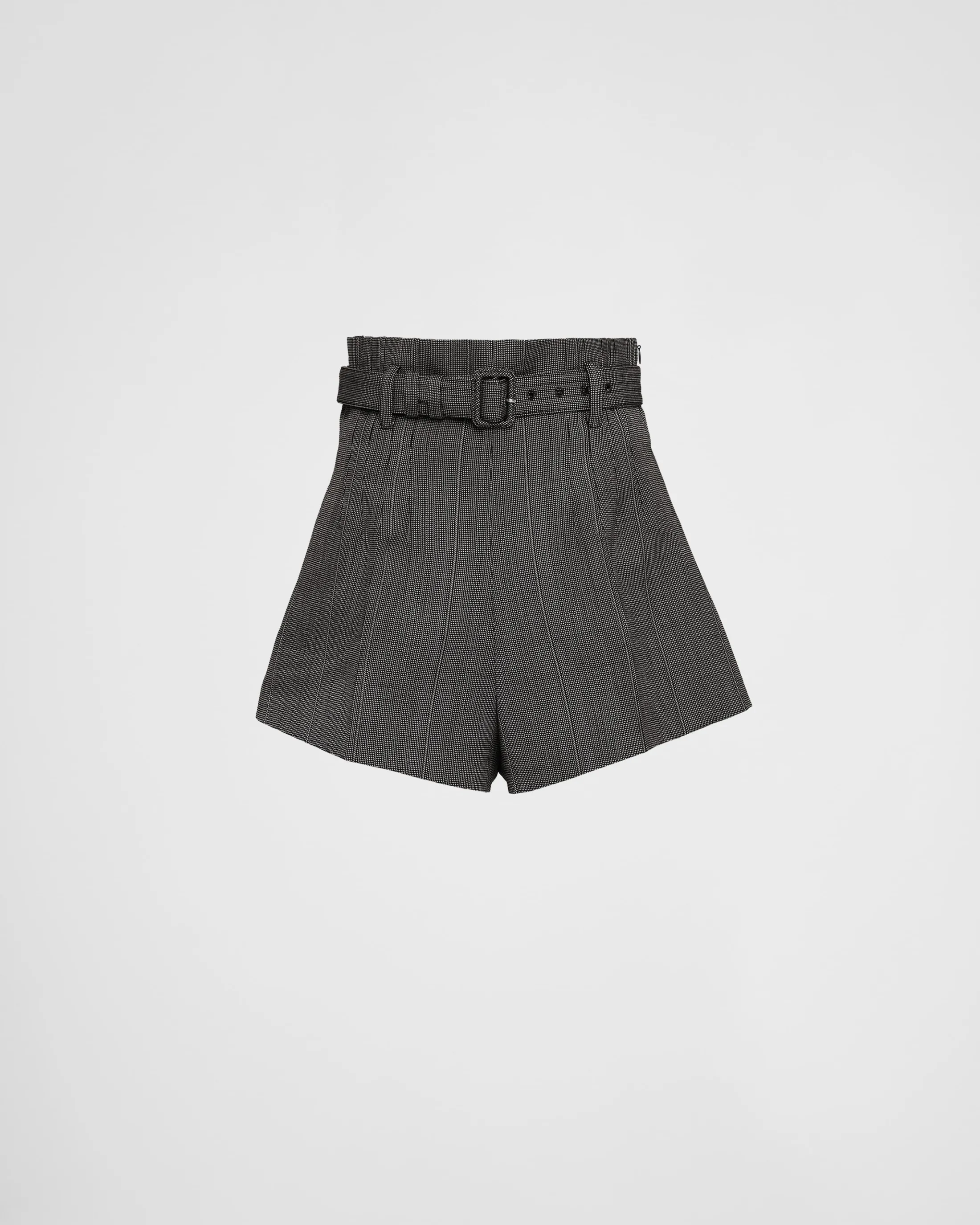 Prada Pinstripe wool shorts Irongray Flash Sale