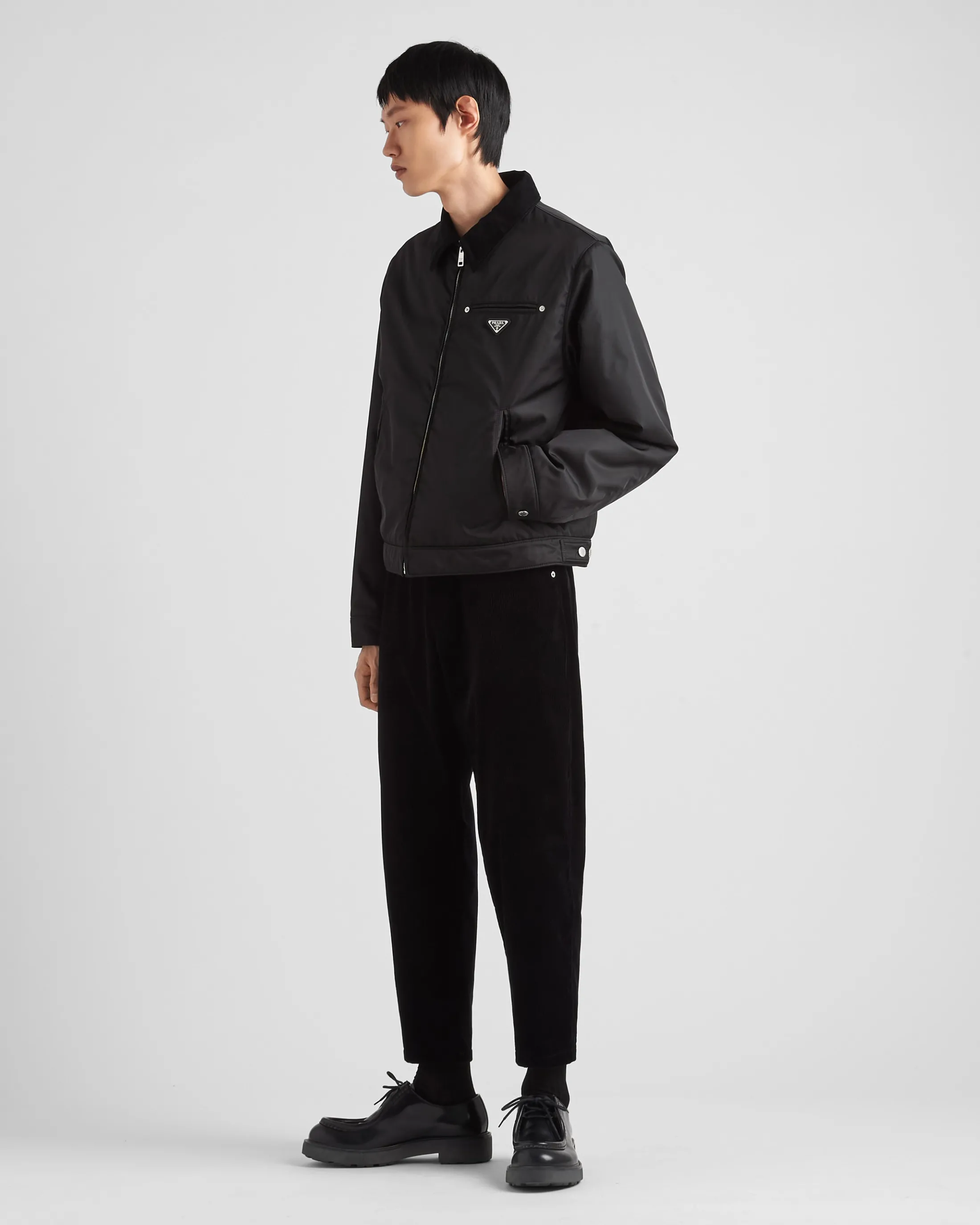 Prada Pinwale corduroy pants Black Outlet