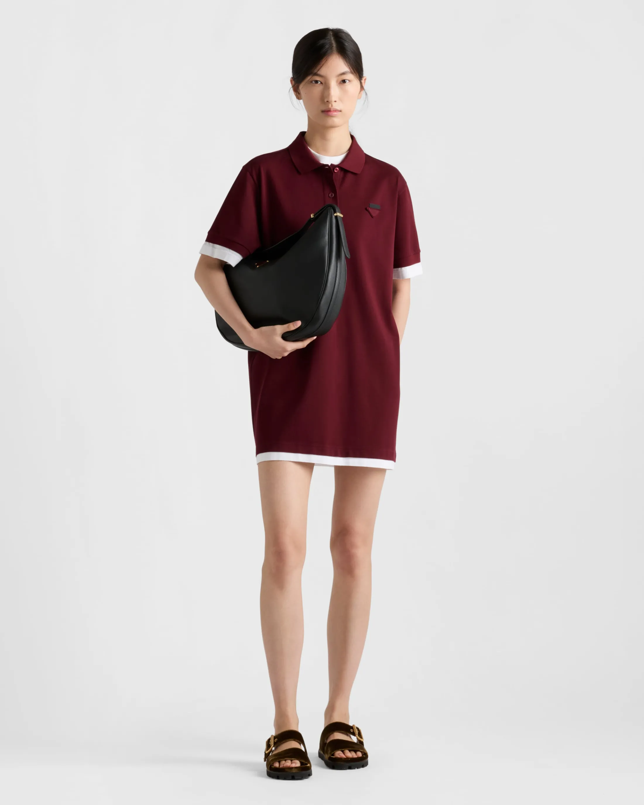 Prada Piqué and jersey dress Garnet Store