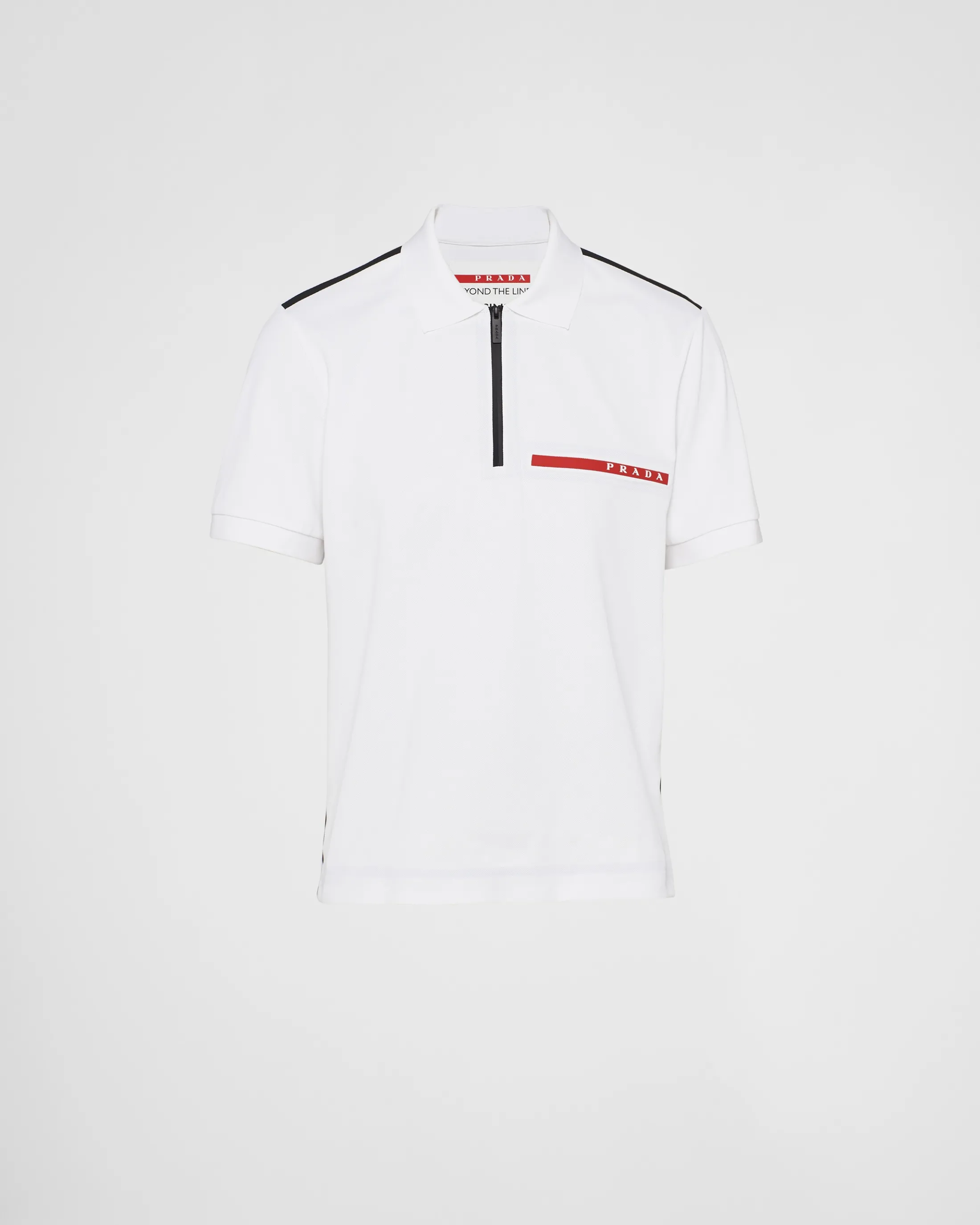 Prada Piqué polo shirt White Best Sale