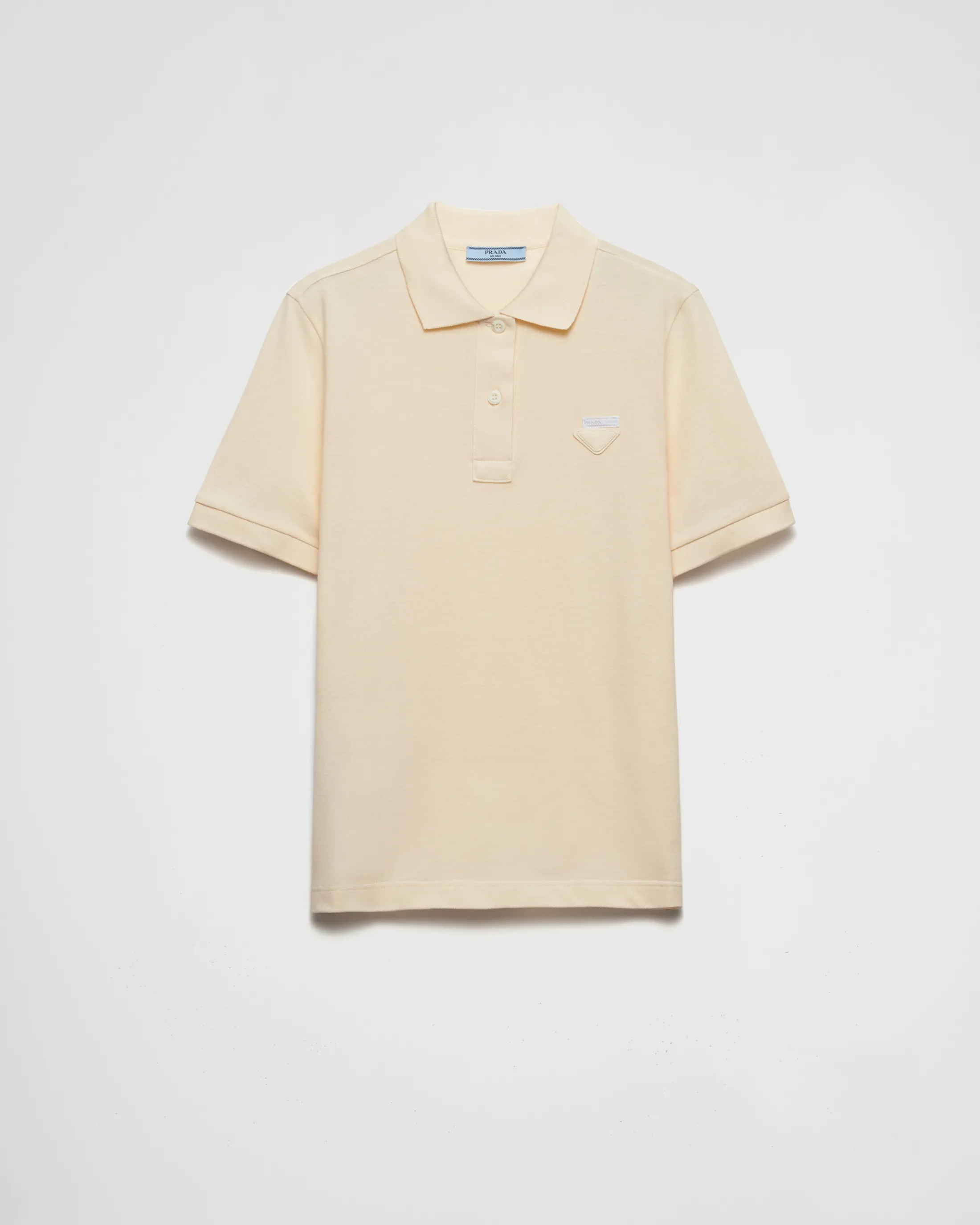 Prada Piqué polo shirt Vanilla Clearance