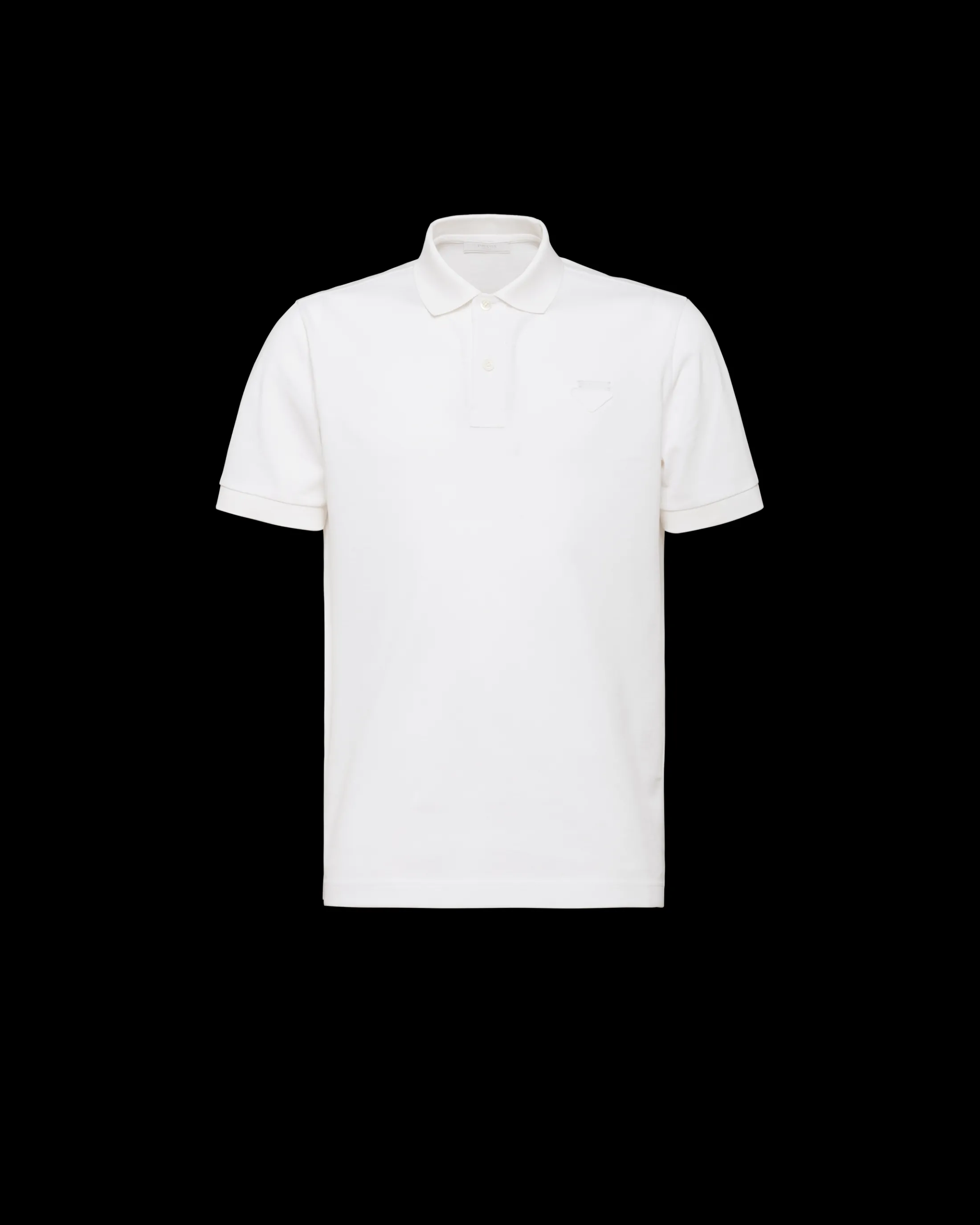 Prada Piqué polo shirt White Cheap