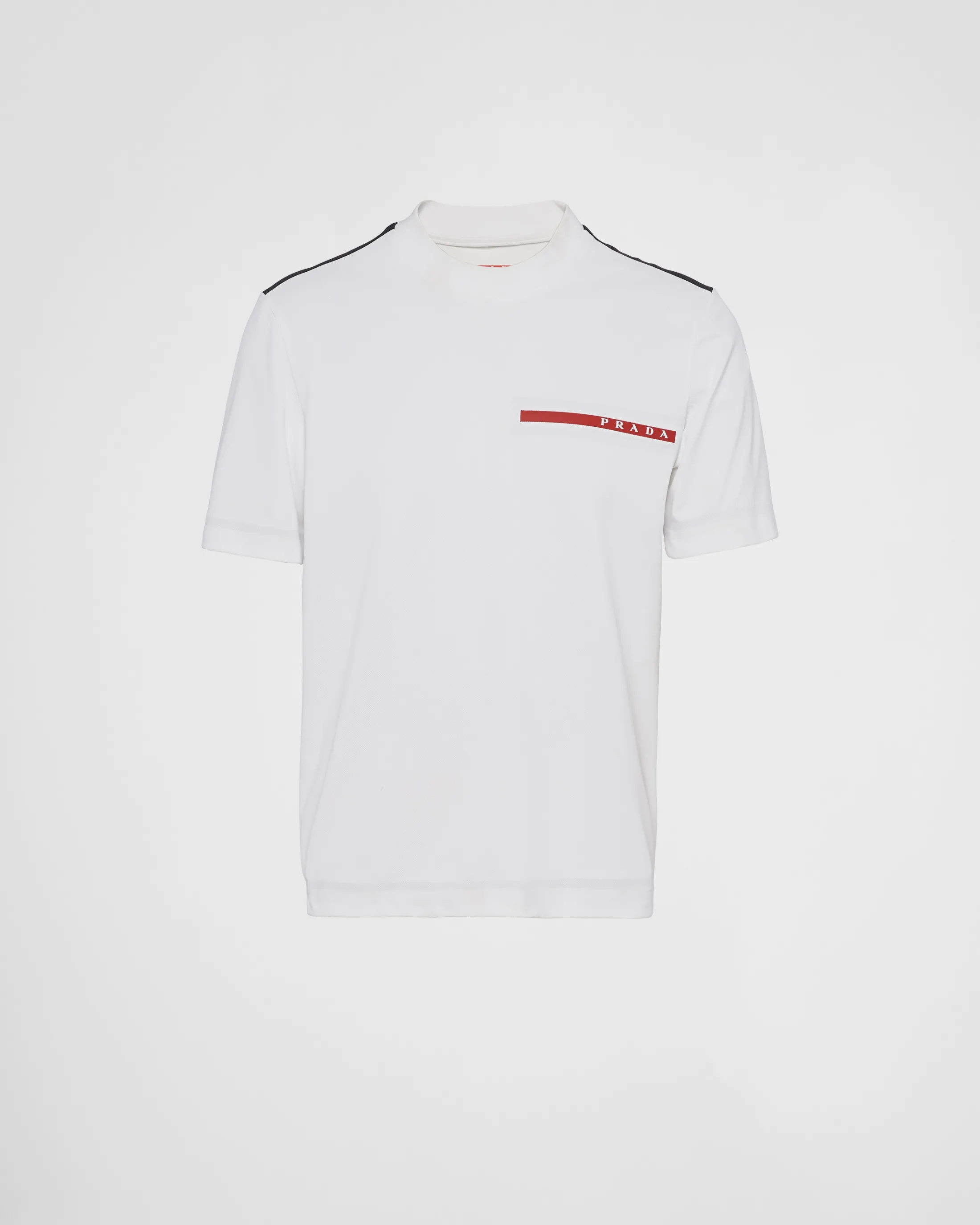 Prada Piqué T-shirt White Cheap