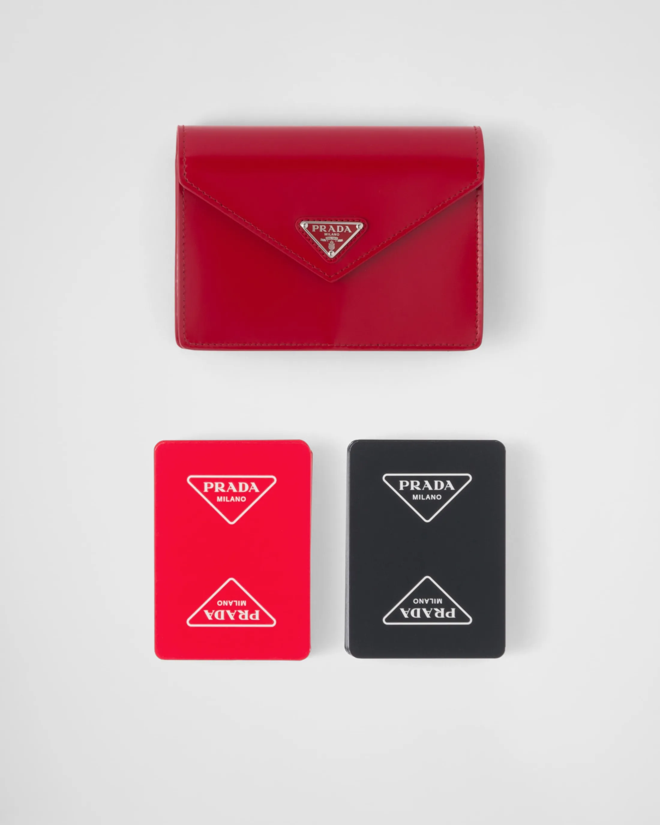 Prada Playing cards with leather case Scarlet Outlet