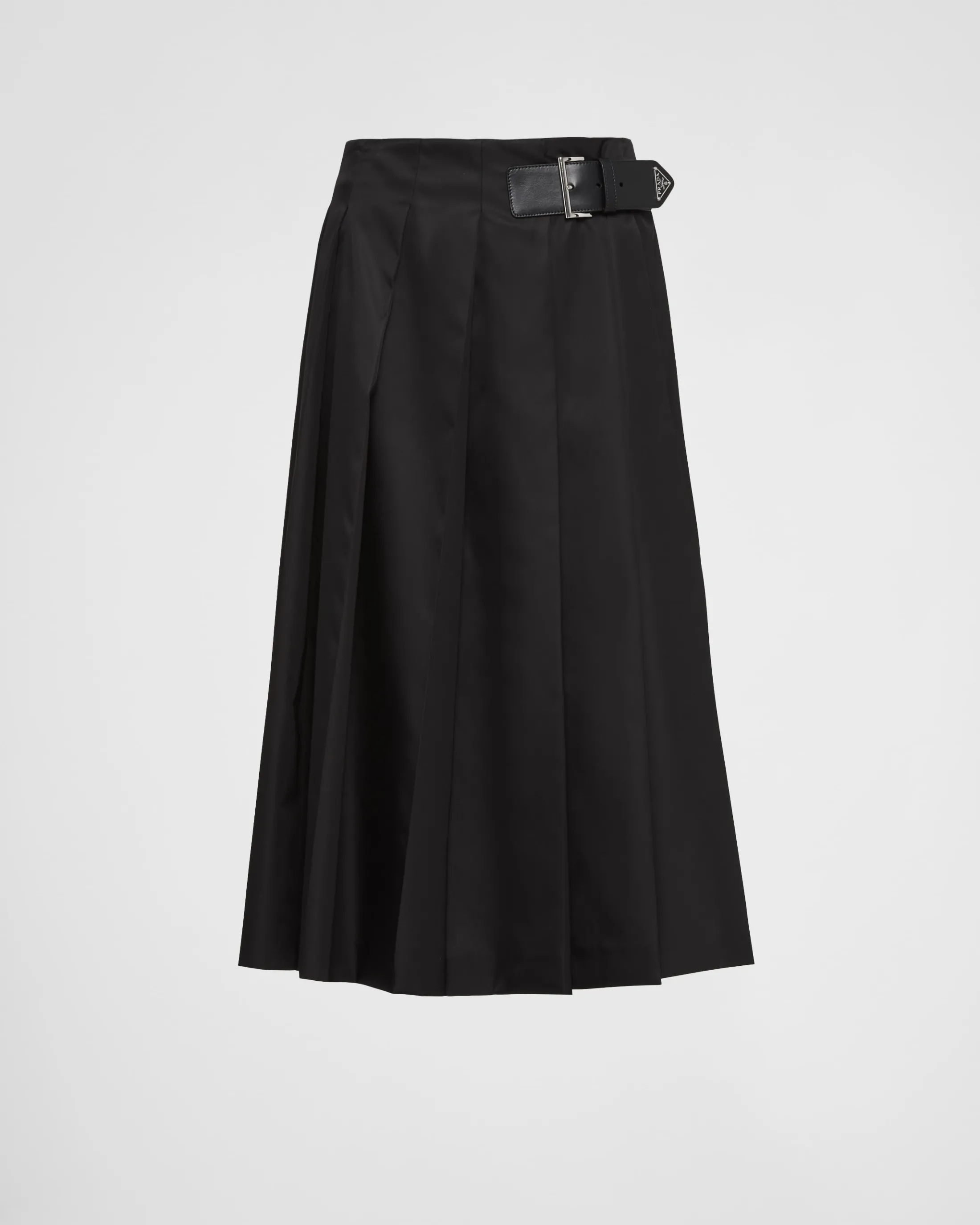 Prada Pleated Re-Nylon skirt Black Outlet