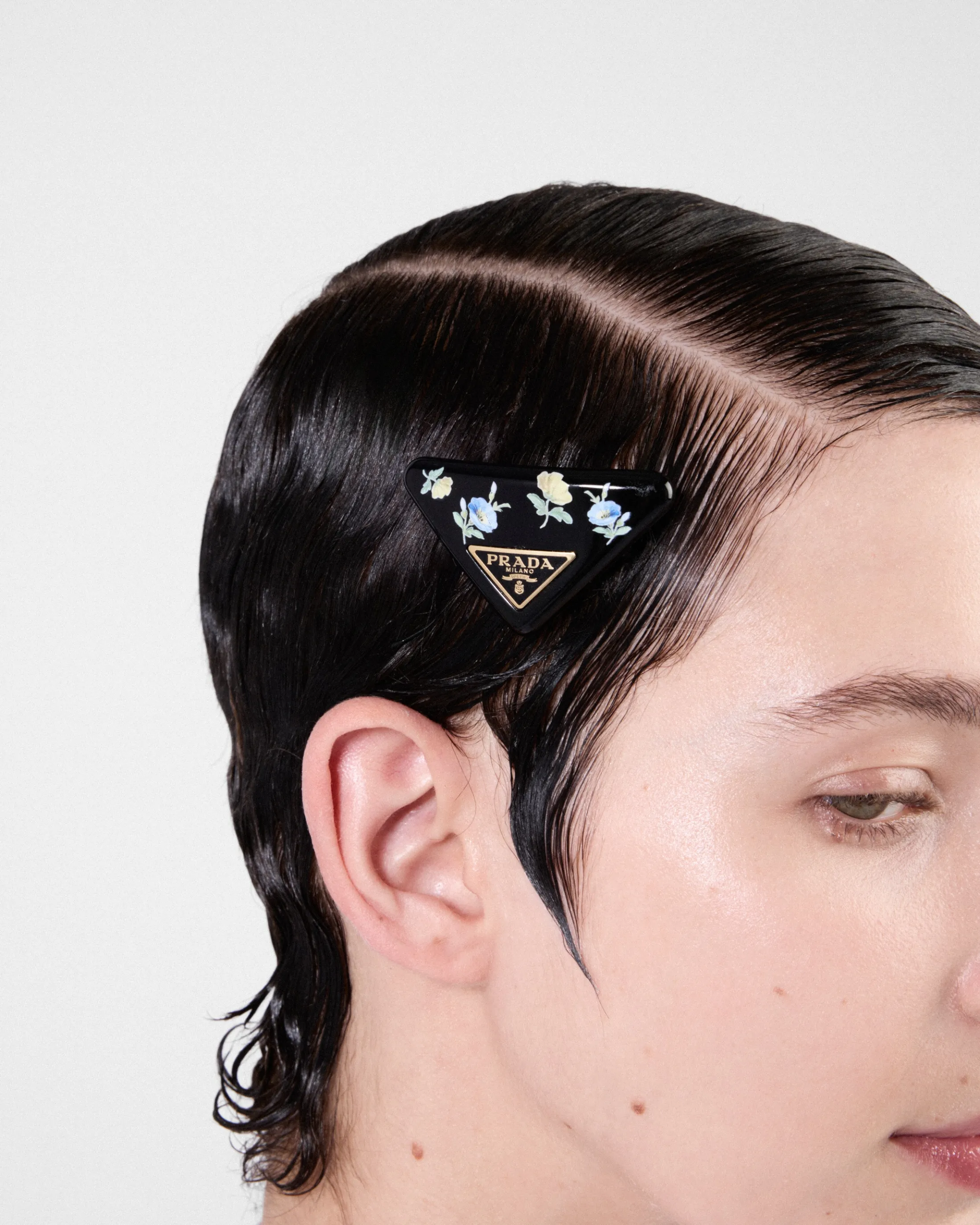 Prada Plexiglas and metal hair clip Black/lightblue Online