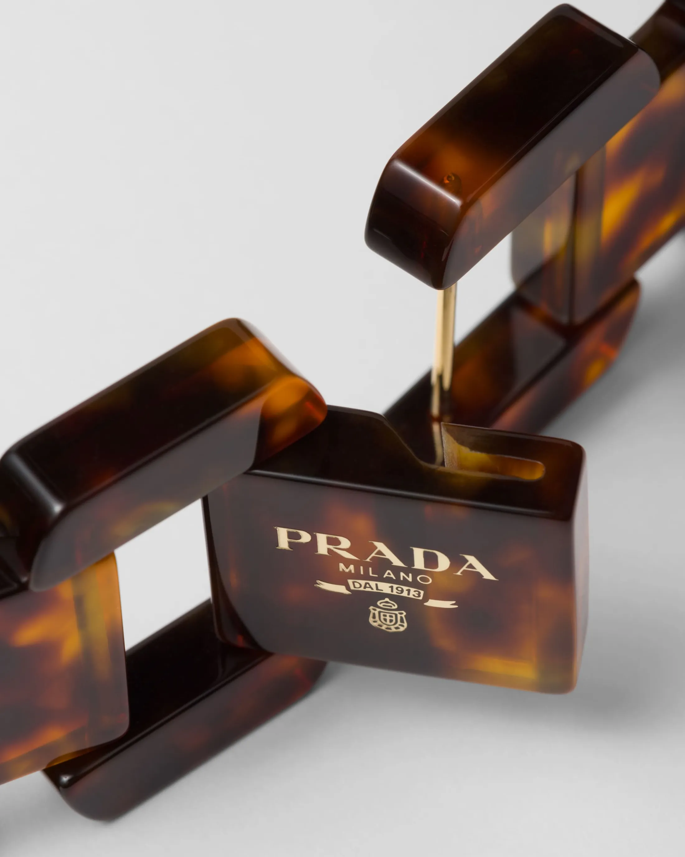 Prada Plexiglas belt Honey/tortoiseshell Best