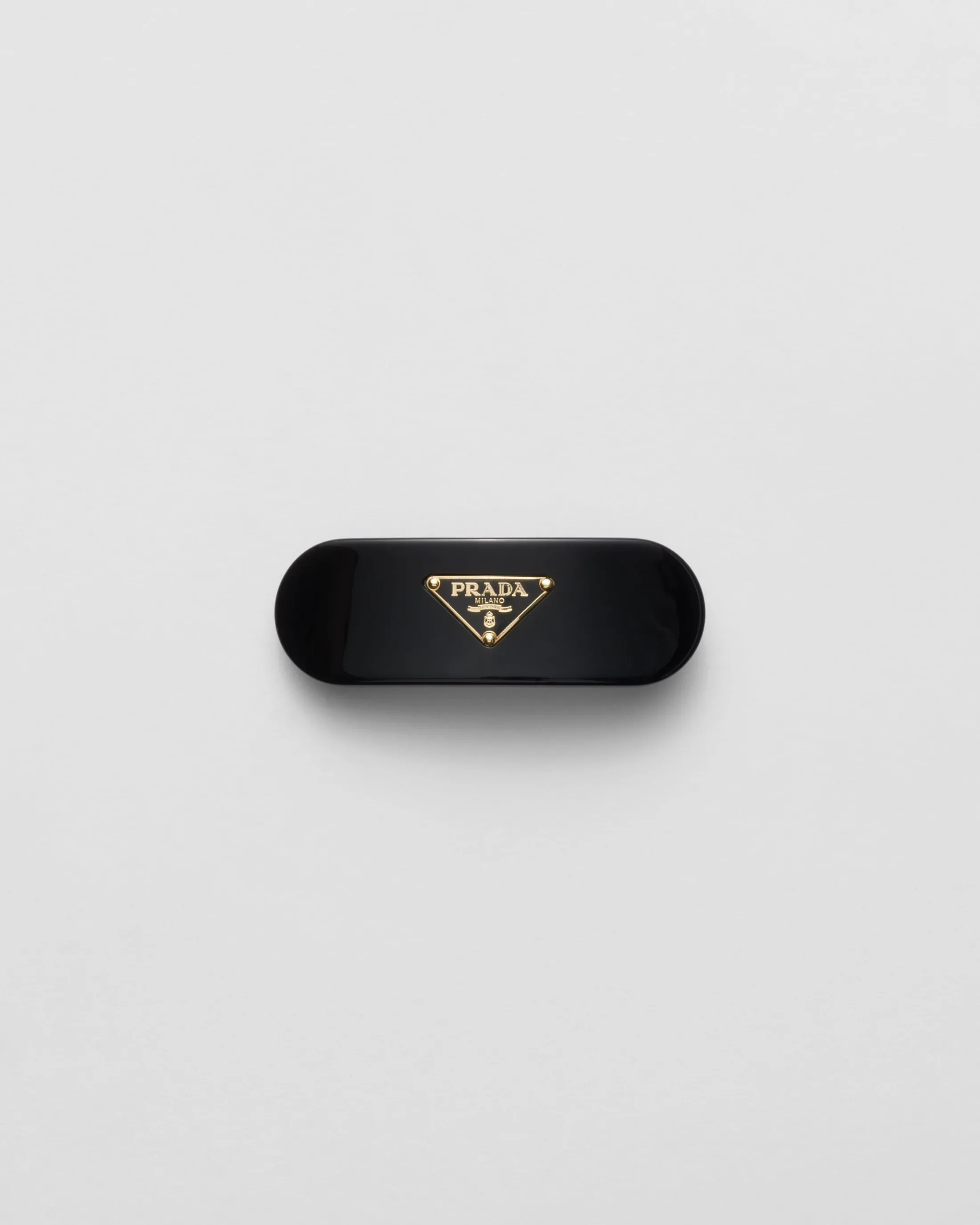 Prada Plexiglas hair clip Black Cheap