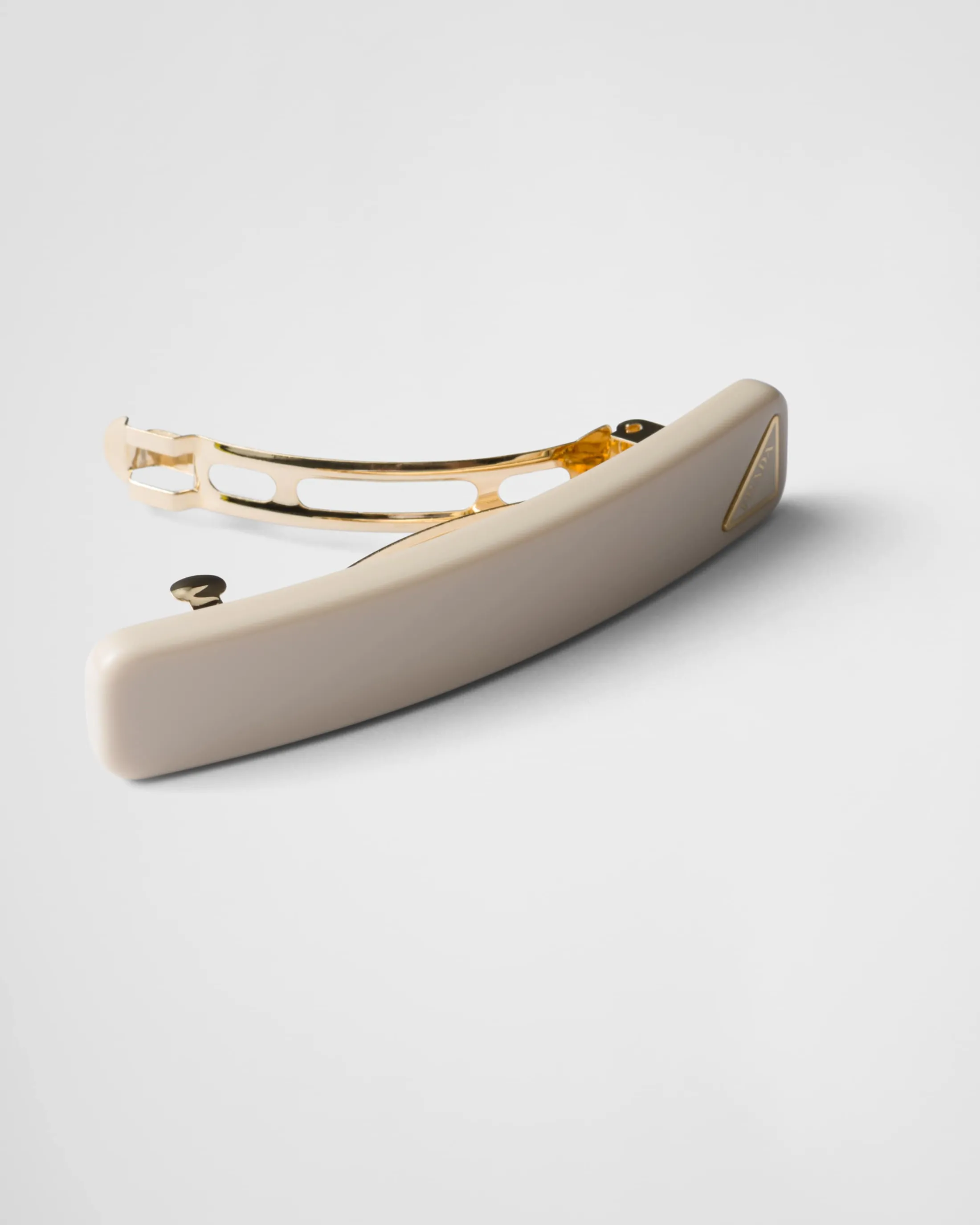 Prada Plexiglas hair clip Ivory Store