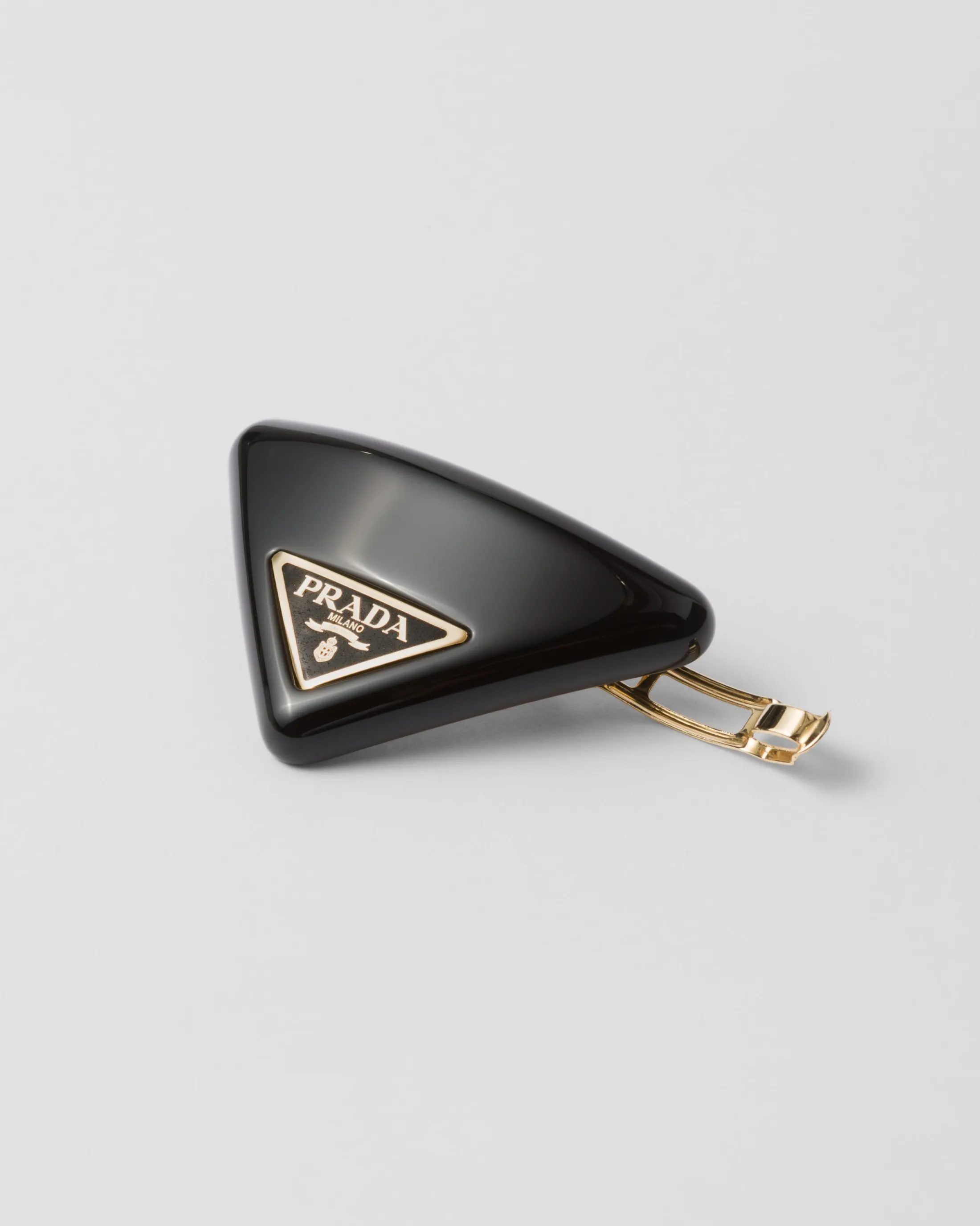 Prada Plexiglas hair clip Black Clearance