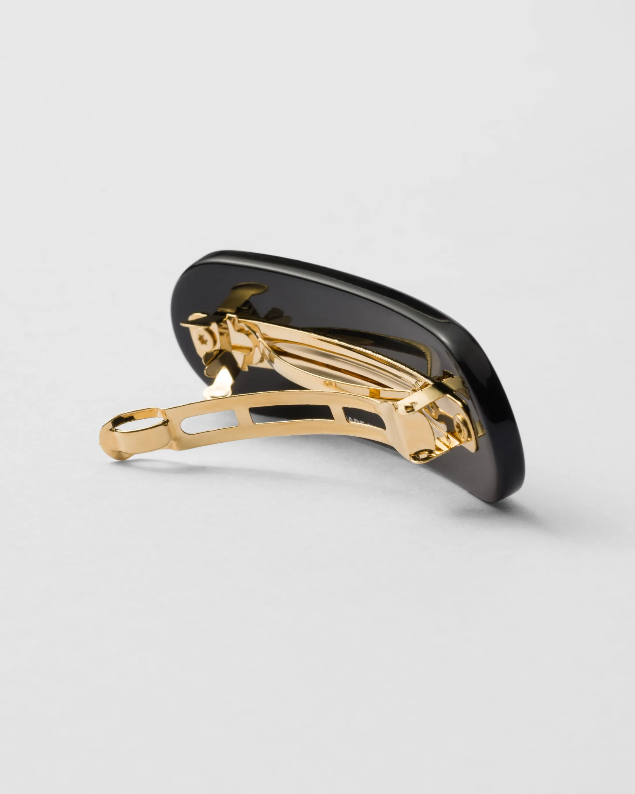 Prada Plexiglas hair clip Black Cheap