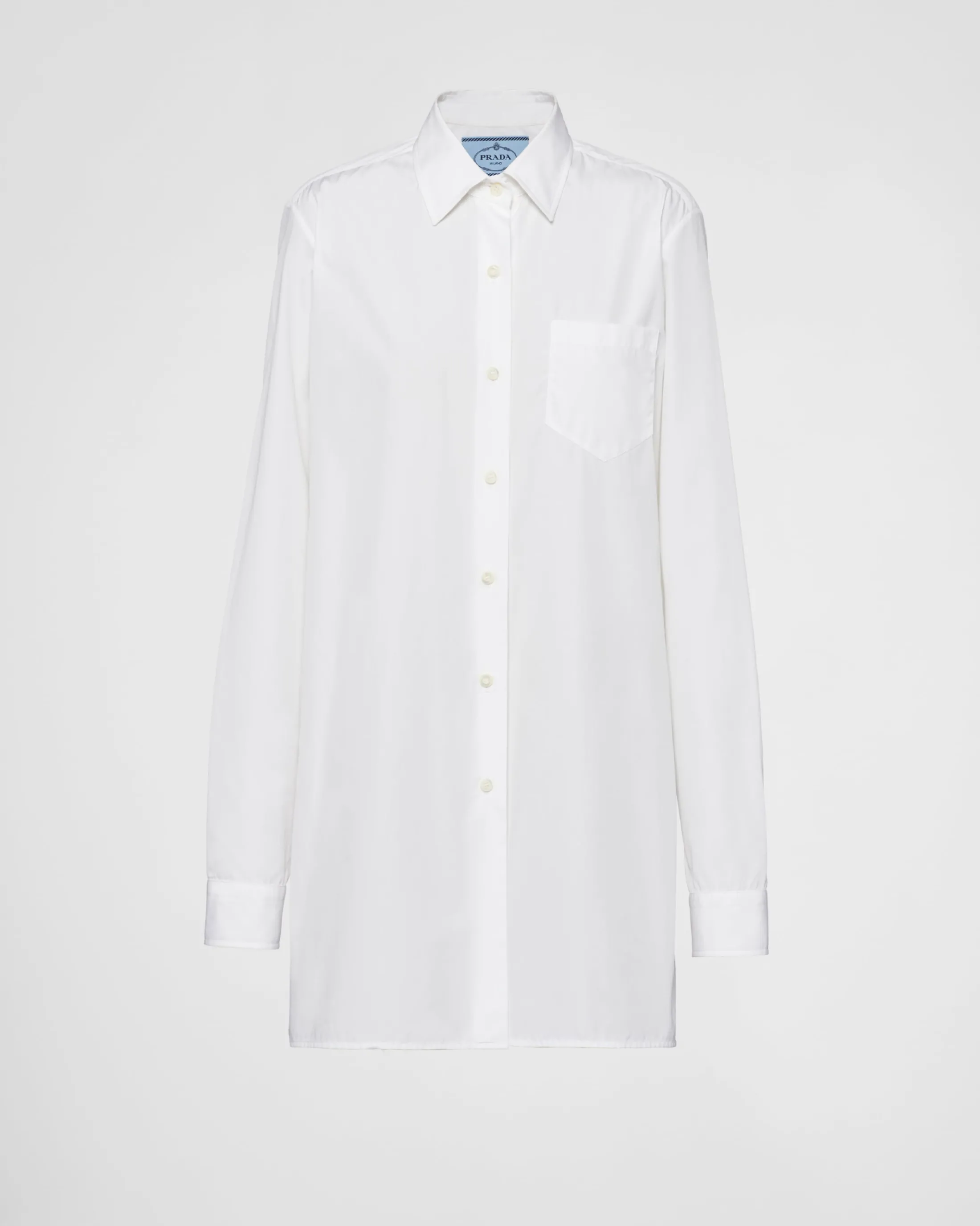 Prada Poplin mini shirtdress White Flash Sale