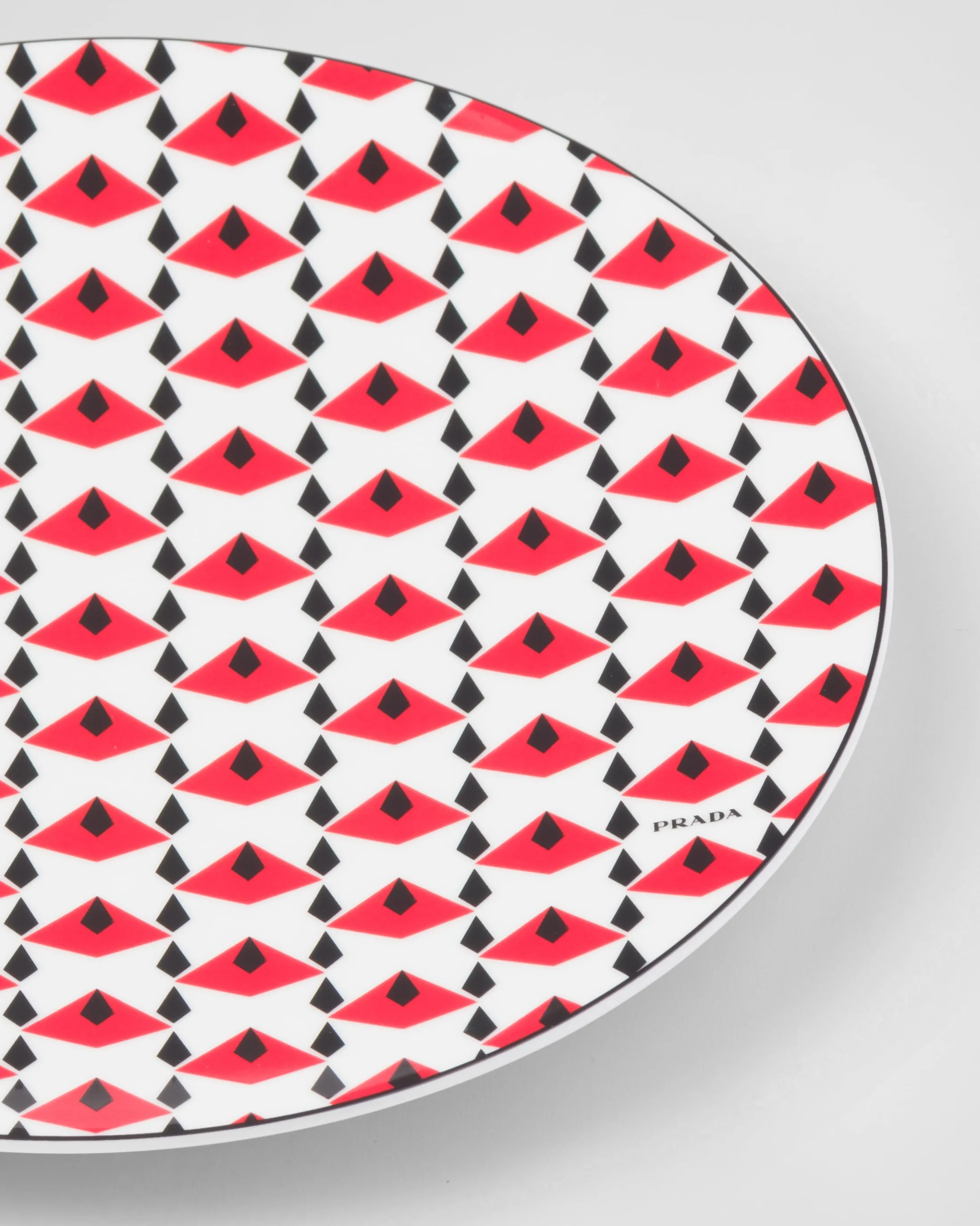 Prada Porcelain charger plate - Vienna Red Black/red Store