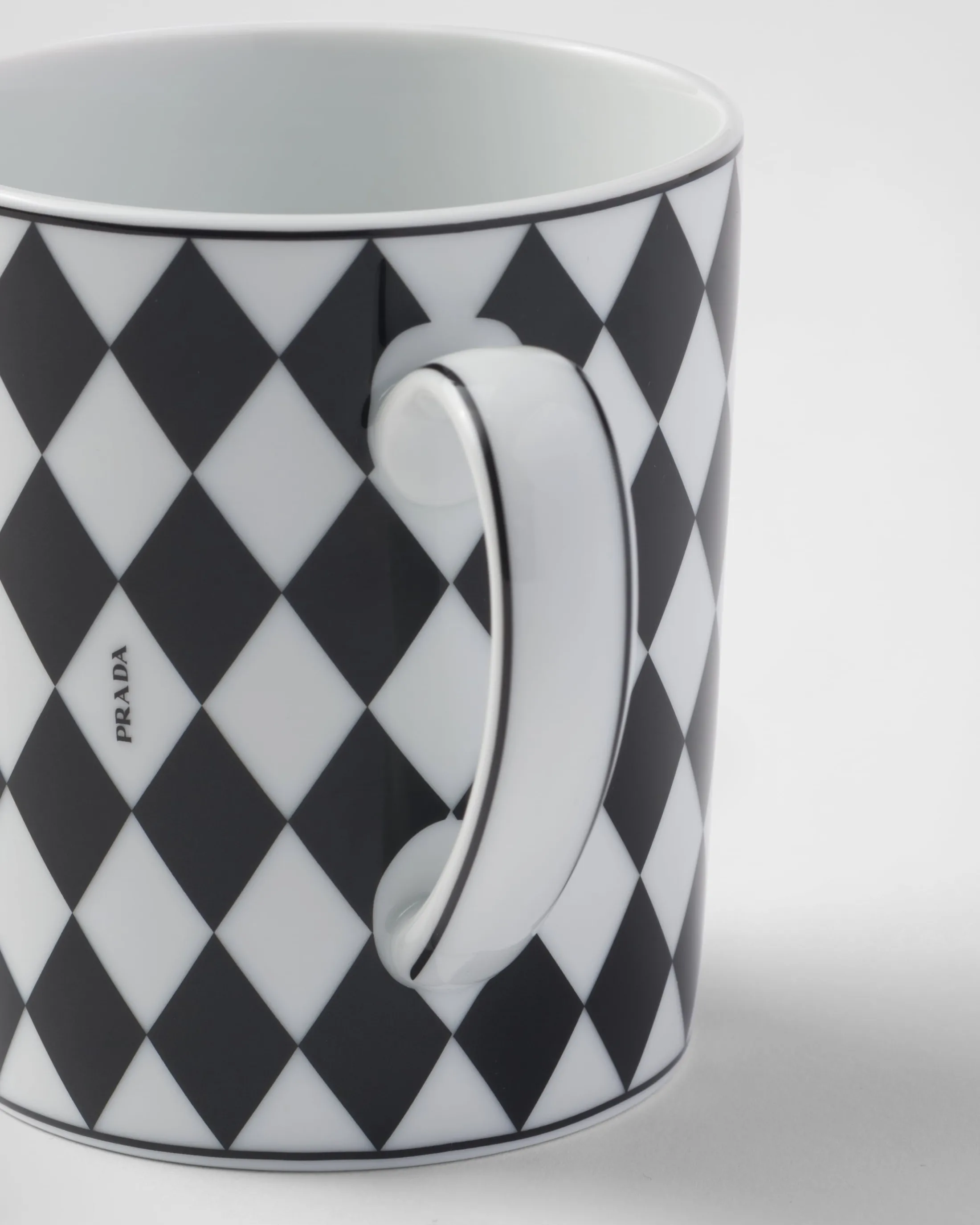 Prada Porcelain mug - Checkerboard White/black Cheap