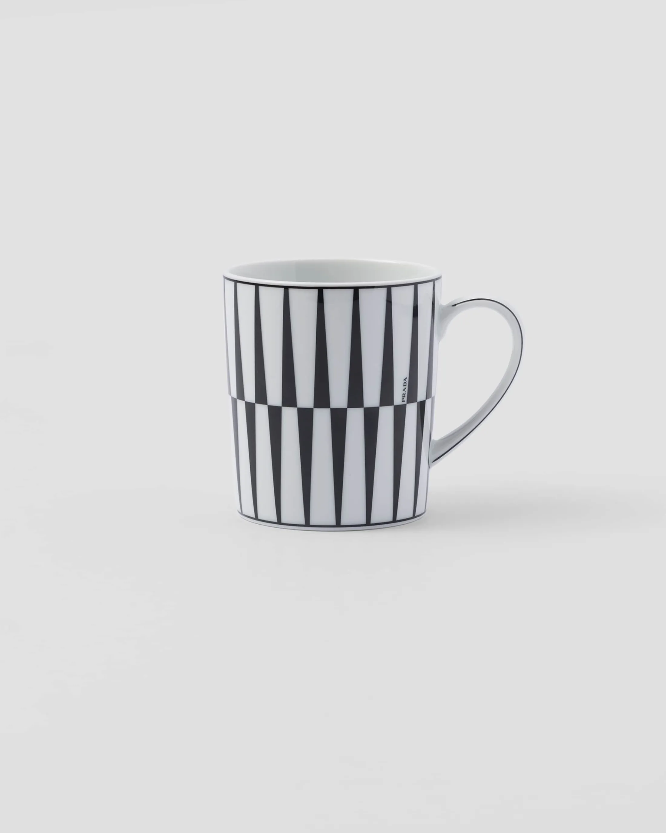 Prada Porcelain mug - Stripes White/black Online