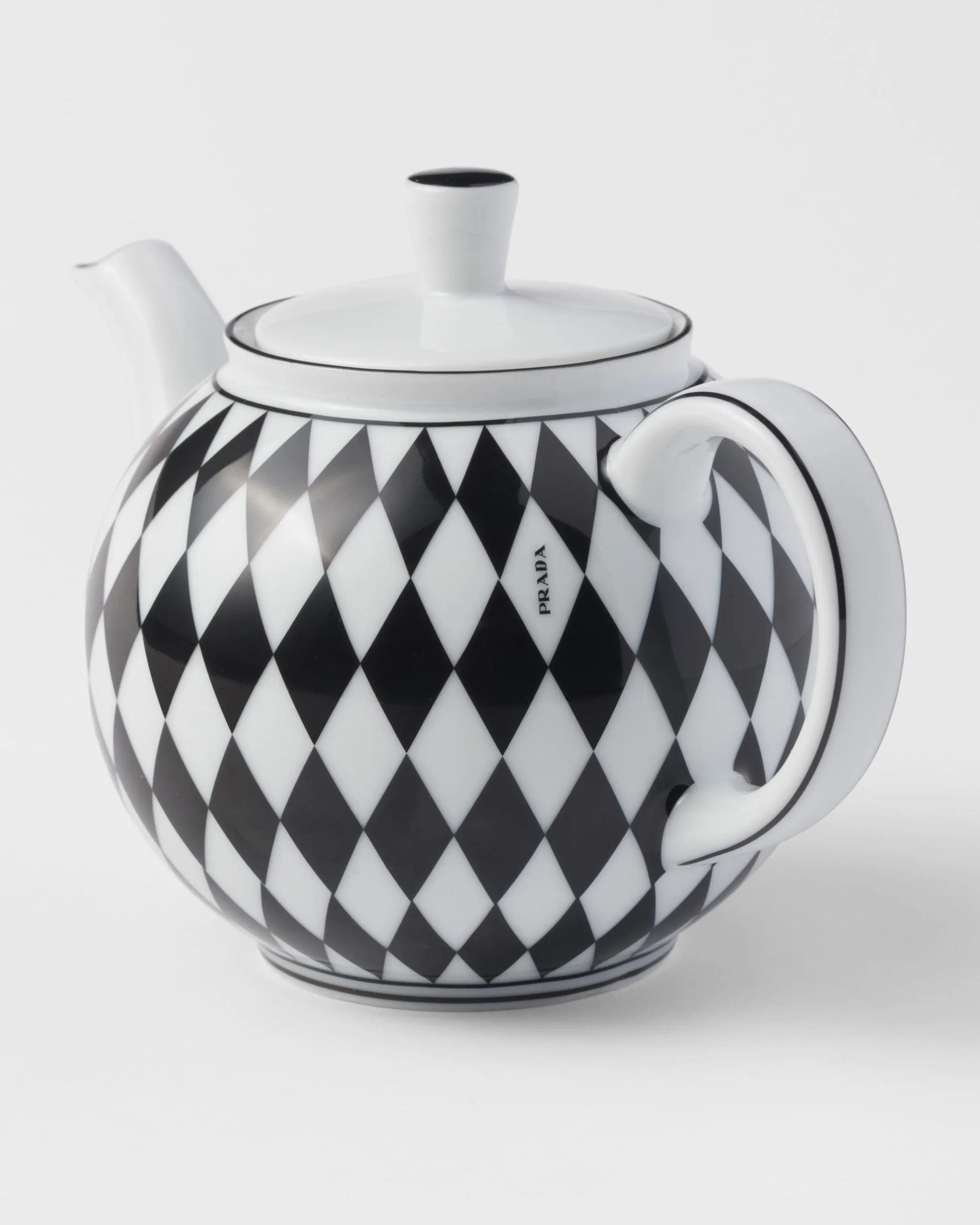 Prada Porcelain teapot - Checkerboard White/black Discount