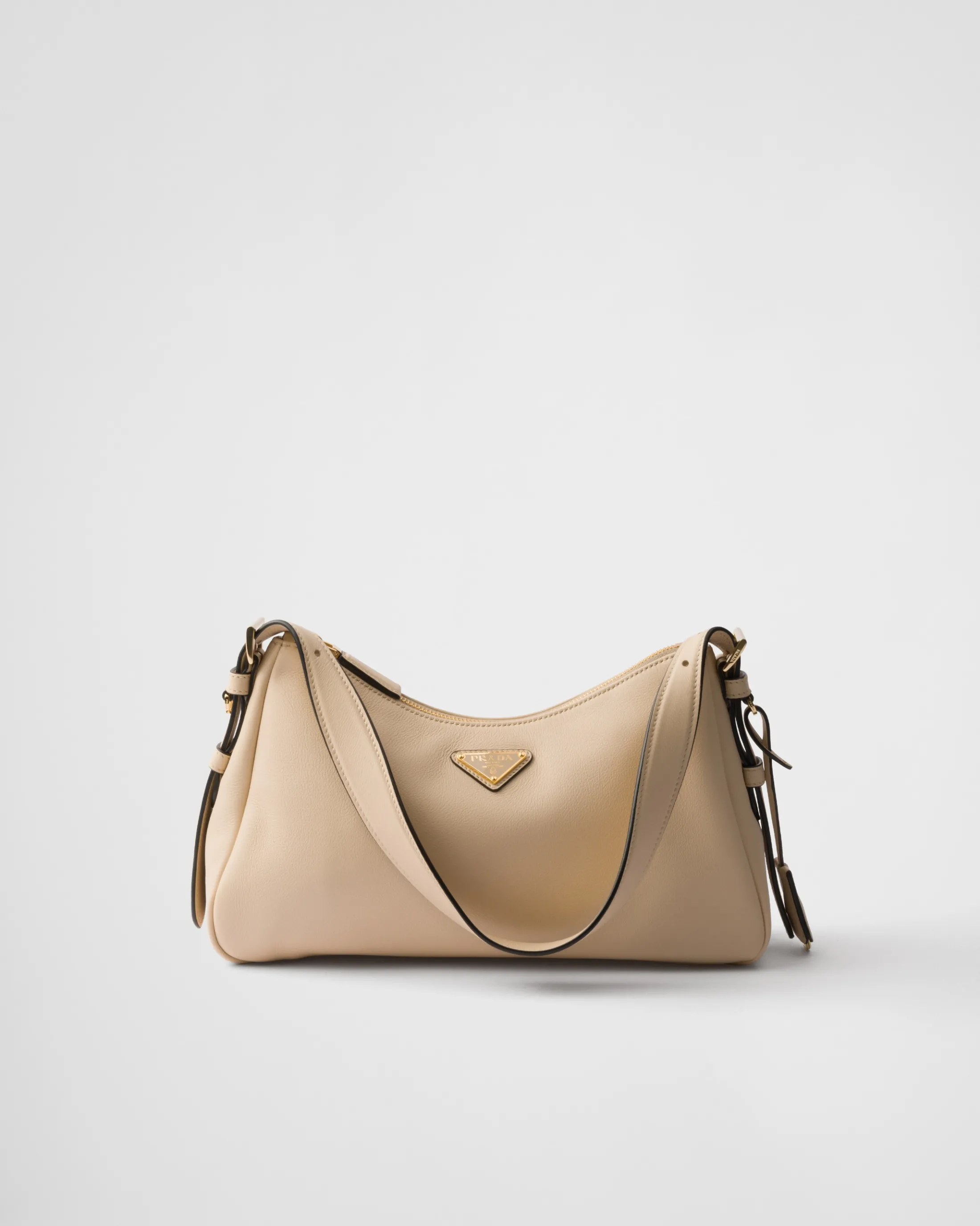 Prada Aimée medium leather shoulder bag Travertine Online