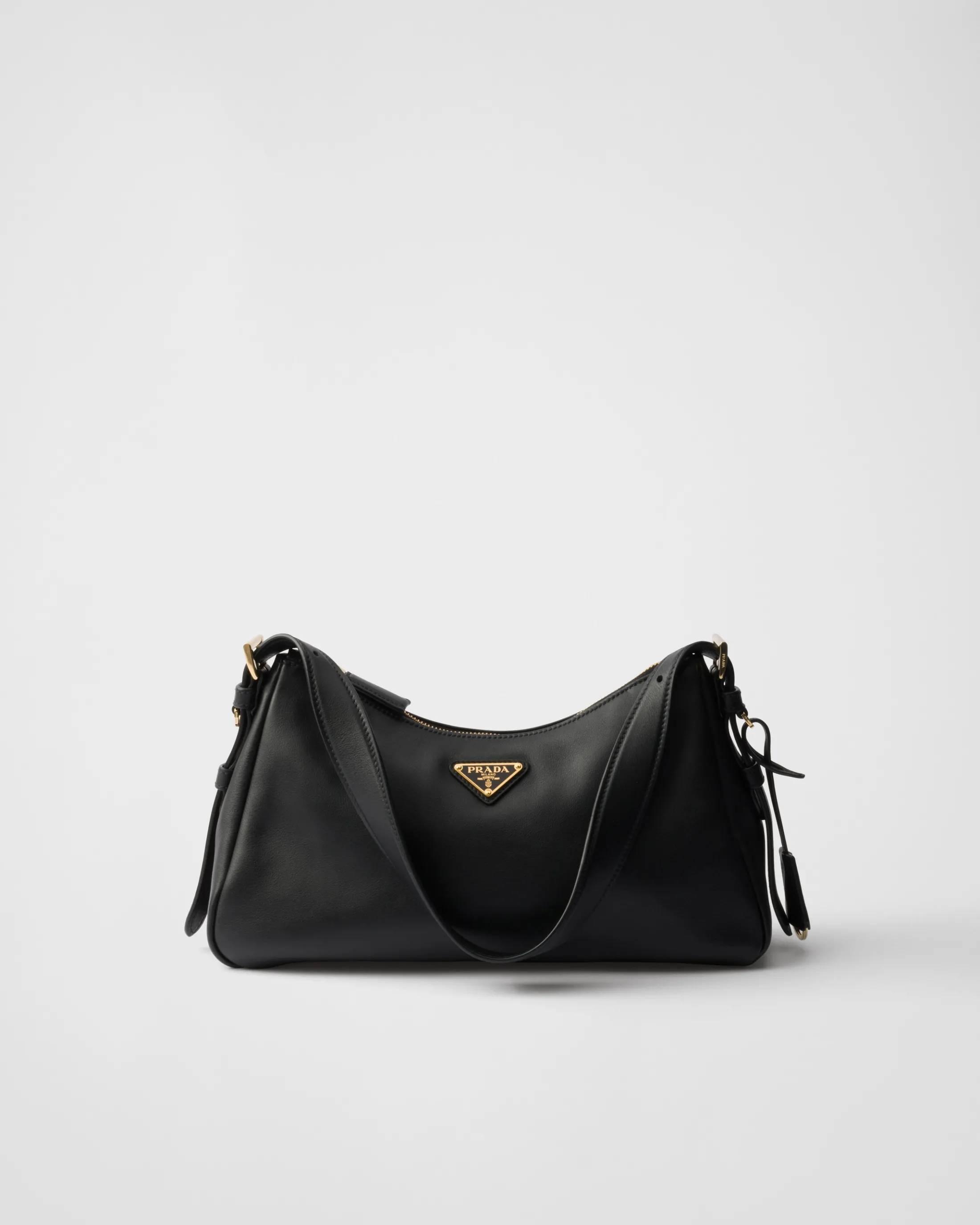 Prada Aimée medium leather shoulder bag Black Online