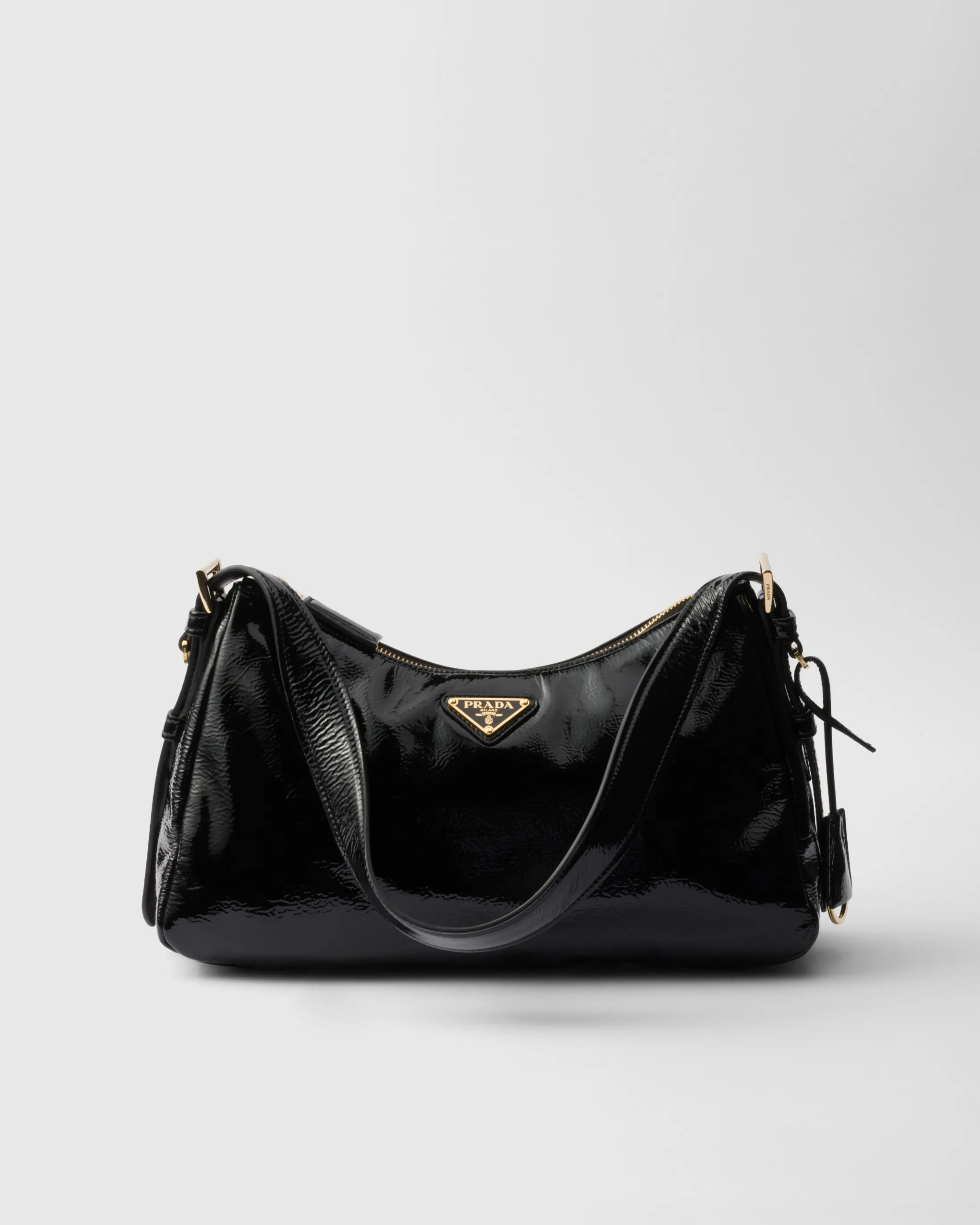 Prada Aimée medium naplak leather shoulder bag Black Online