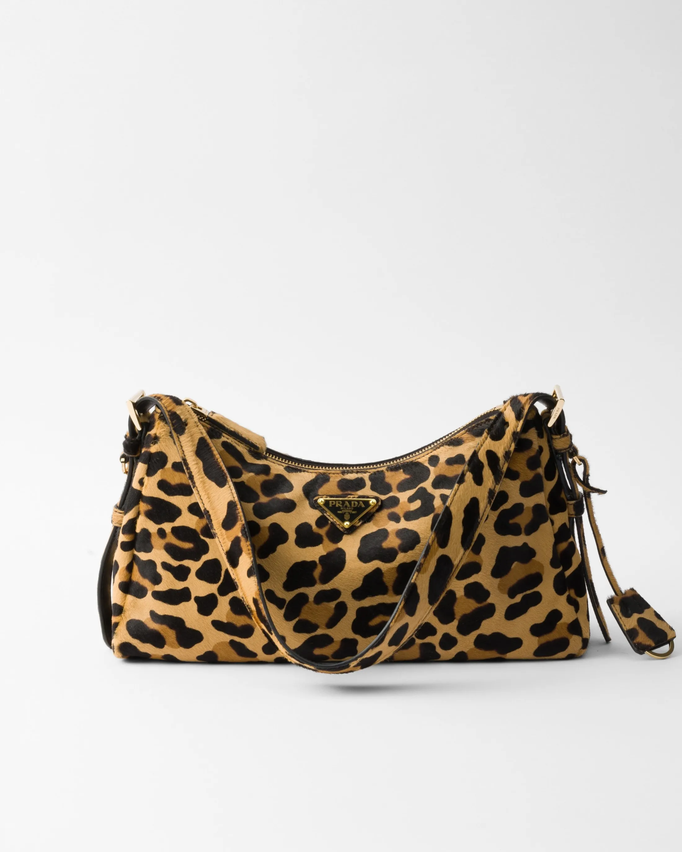 Prada Aimèe medium printed leather shoulder bag Honey Outlet