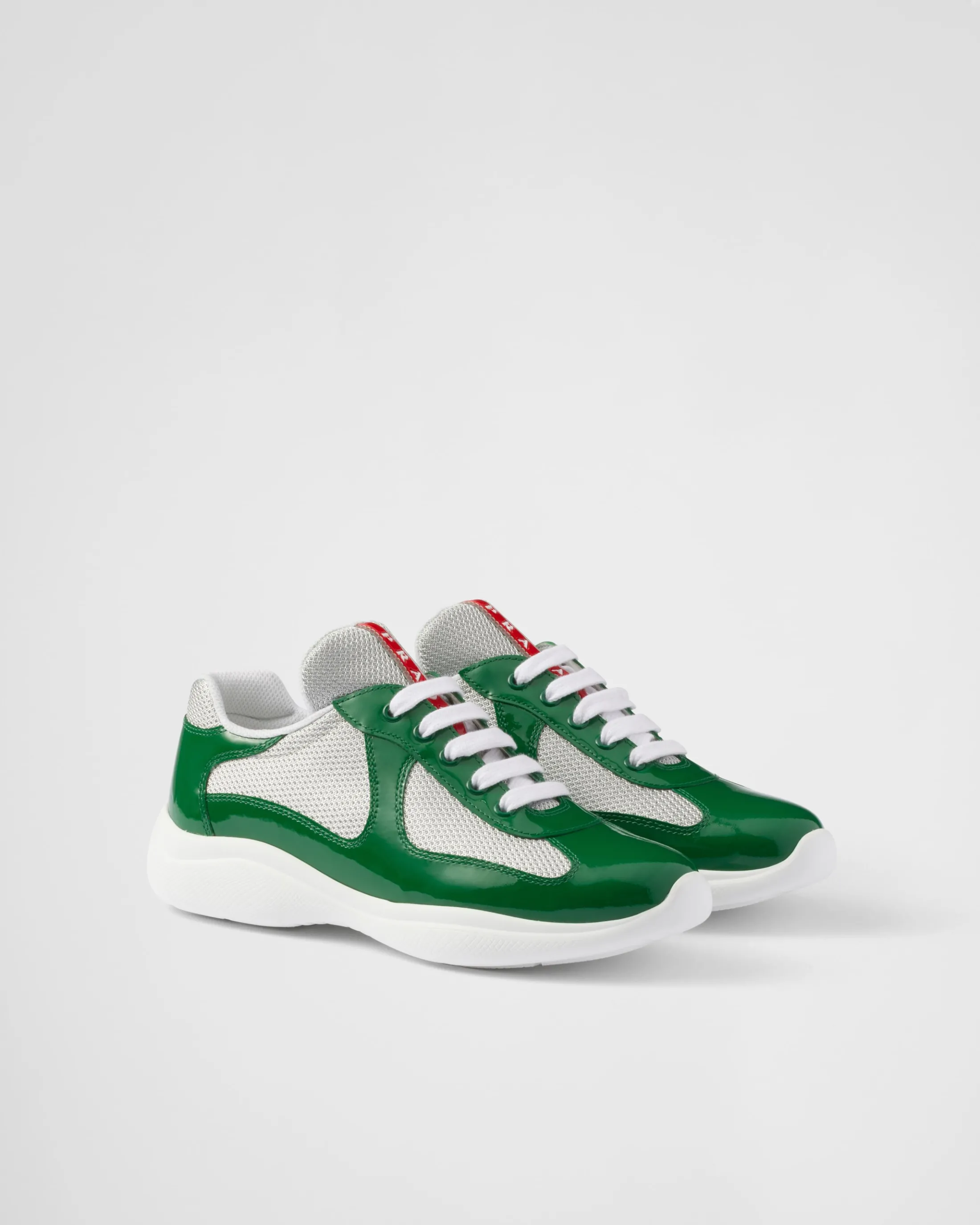 Prada America's Cup biker fabric sneakers Green Store