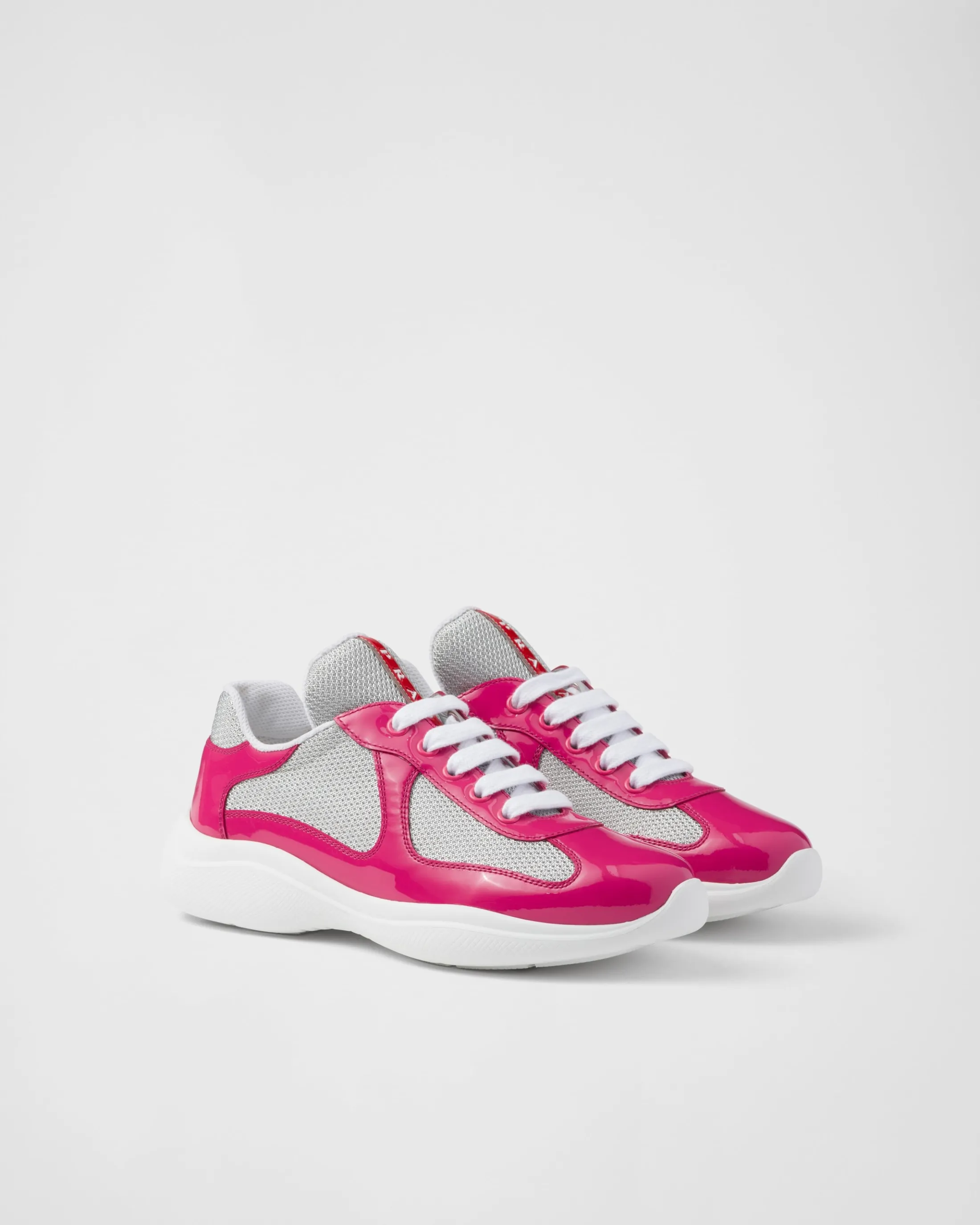 Prada America's Cup biker fabric sneakers Peonypink Shop