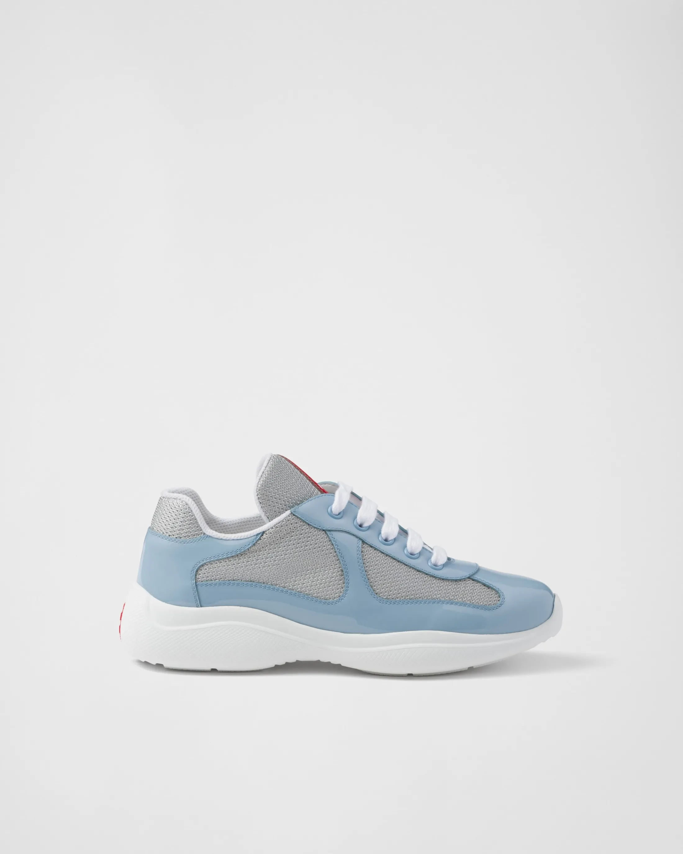 Prada America's Cup biker fabric sneakers Lightblue Outlet