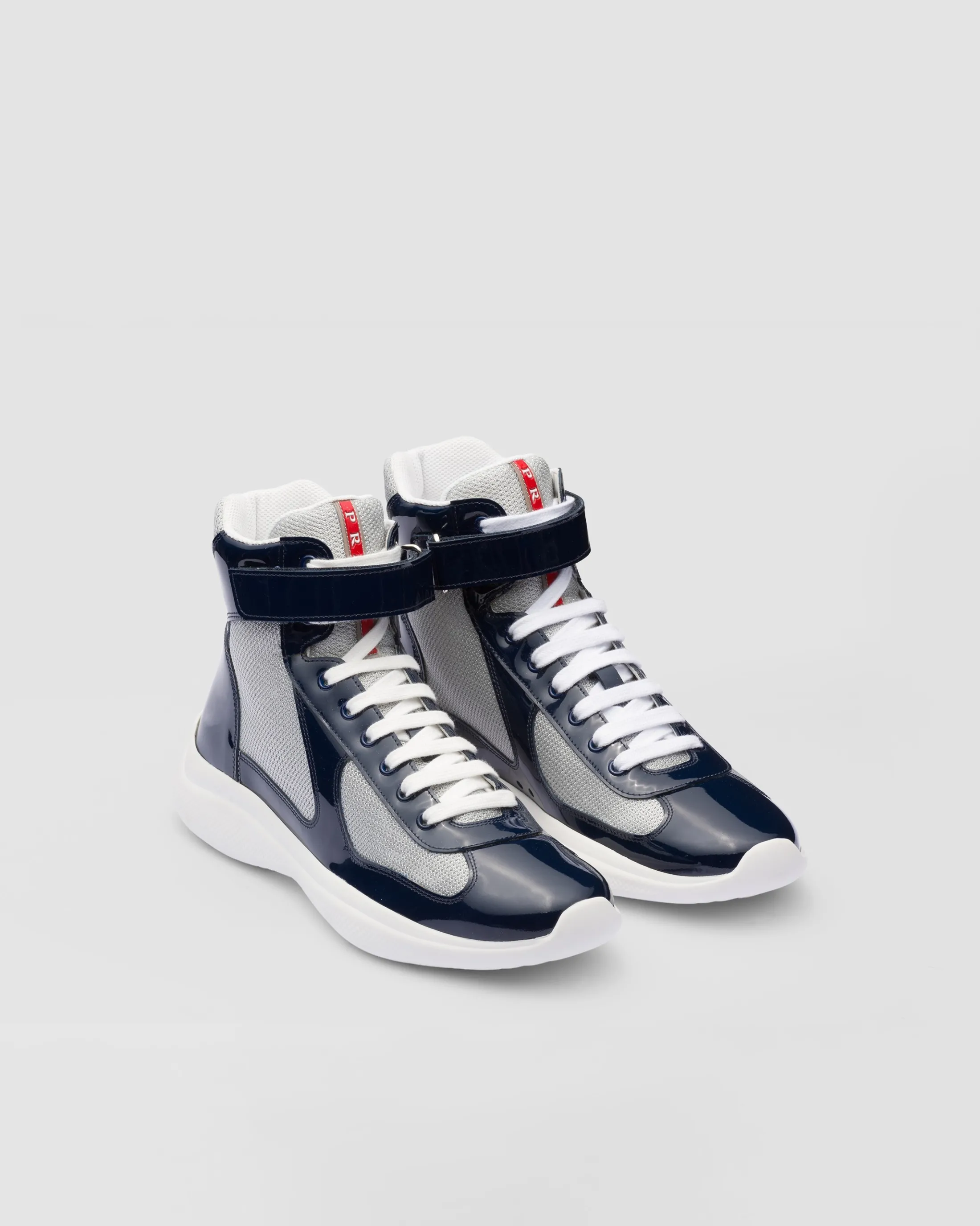 Prada America’s Cup high-top sneakers Royalblue/silver Best