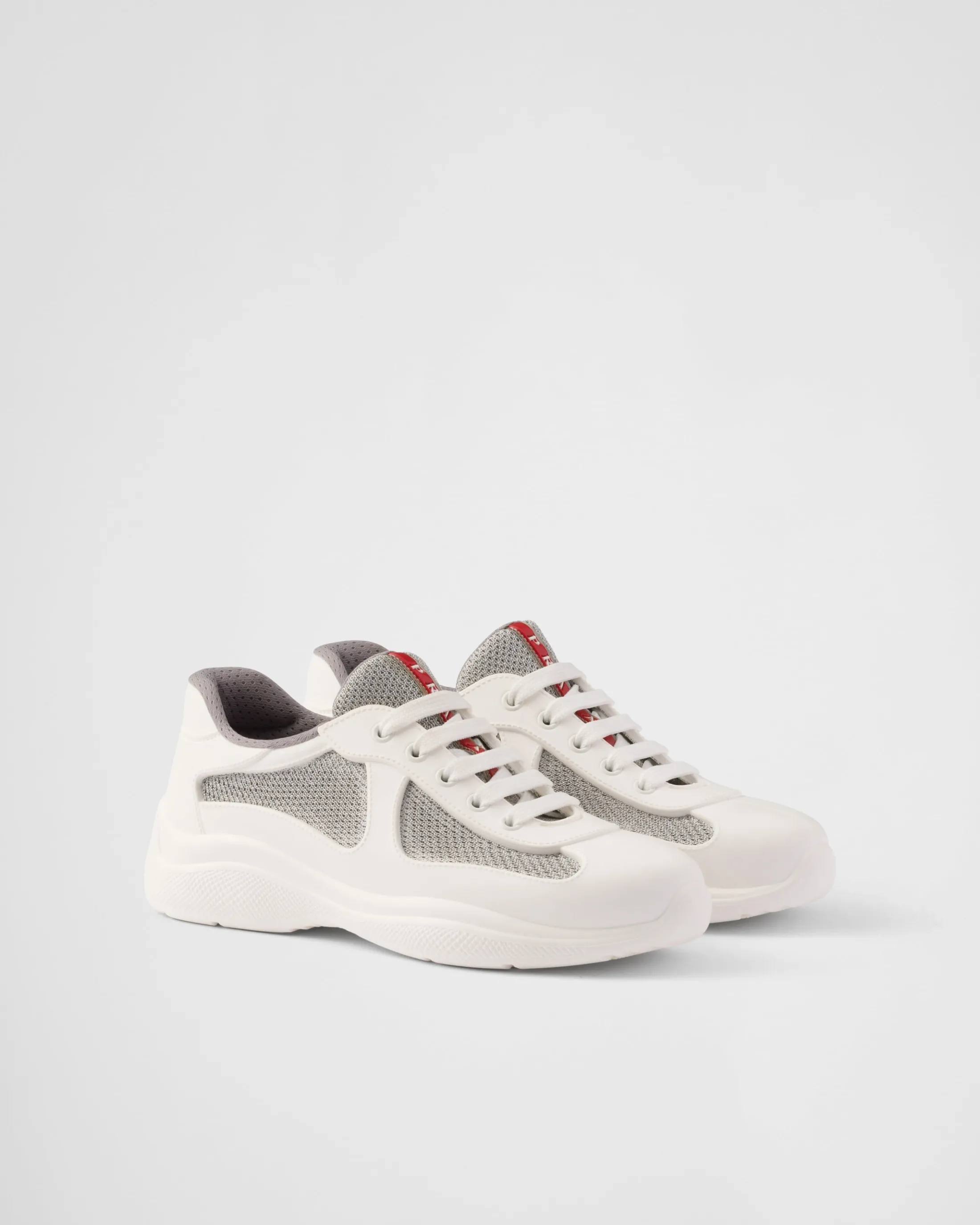 Prada America's Cup Soft rubber and bike fabric sneakers White Best