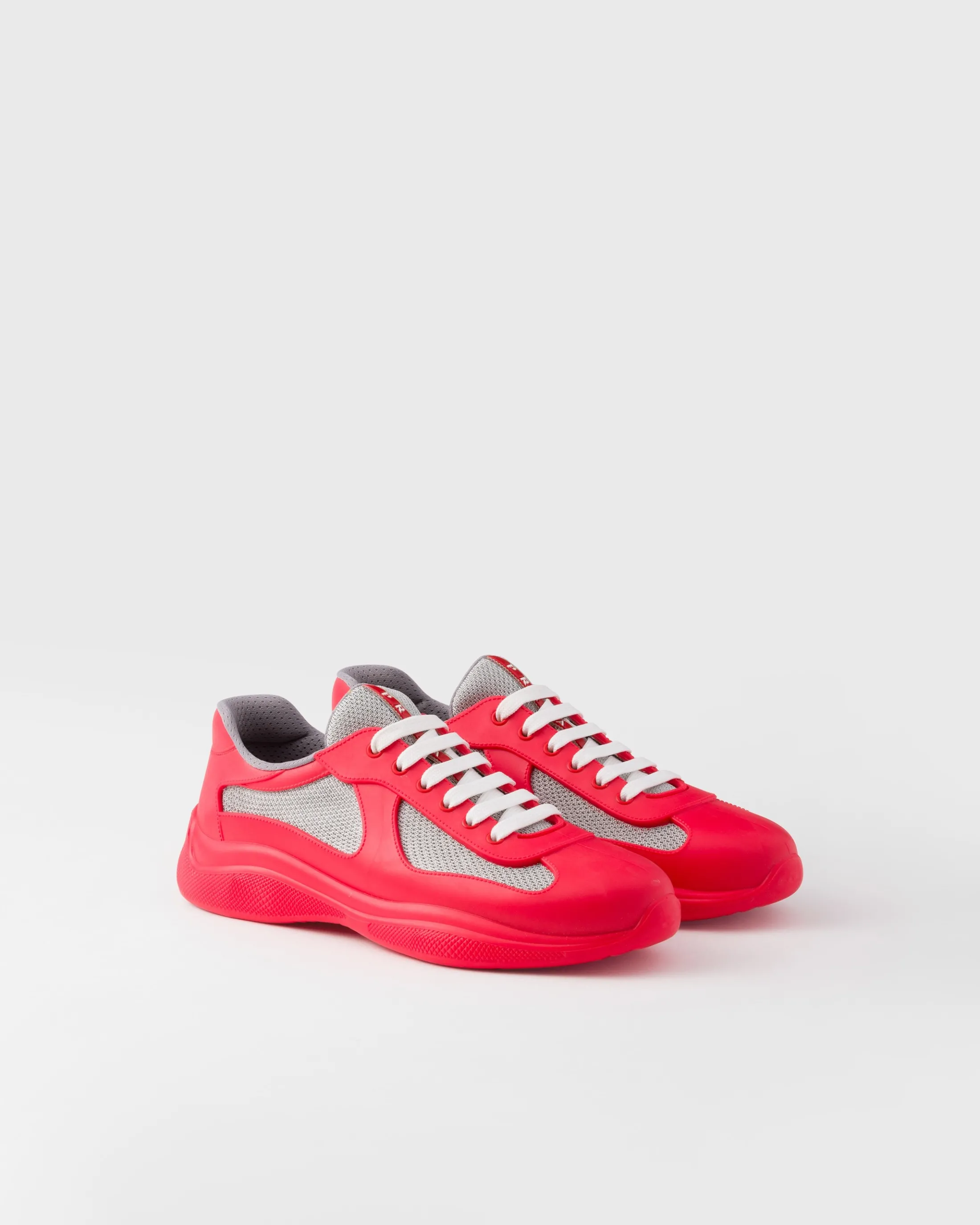 Prada America's Cup Soft rubber and bike fabric sneakers Red Shop