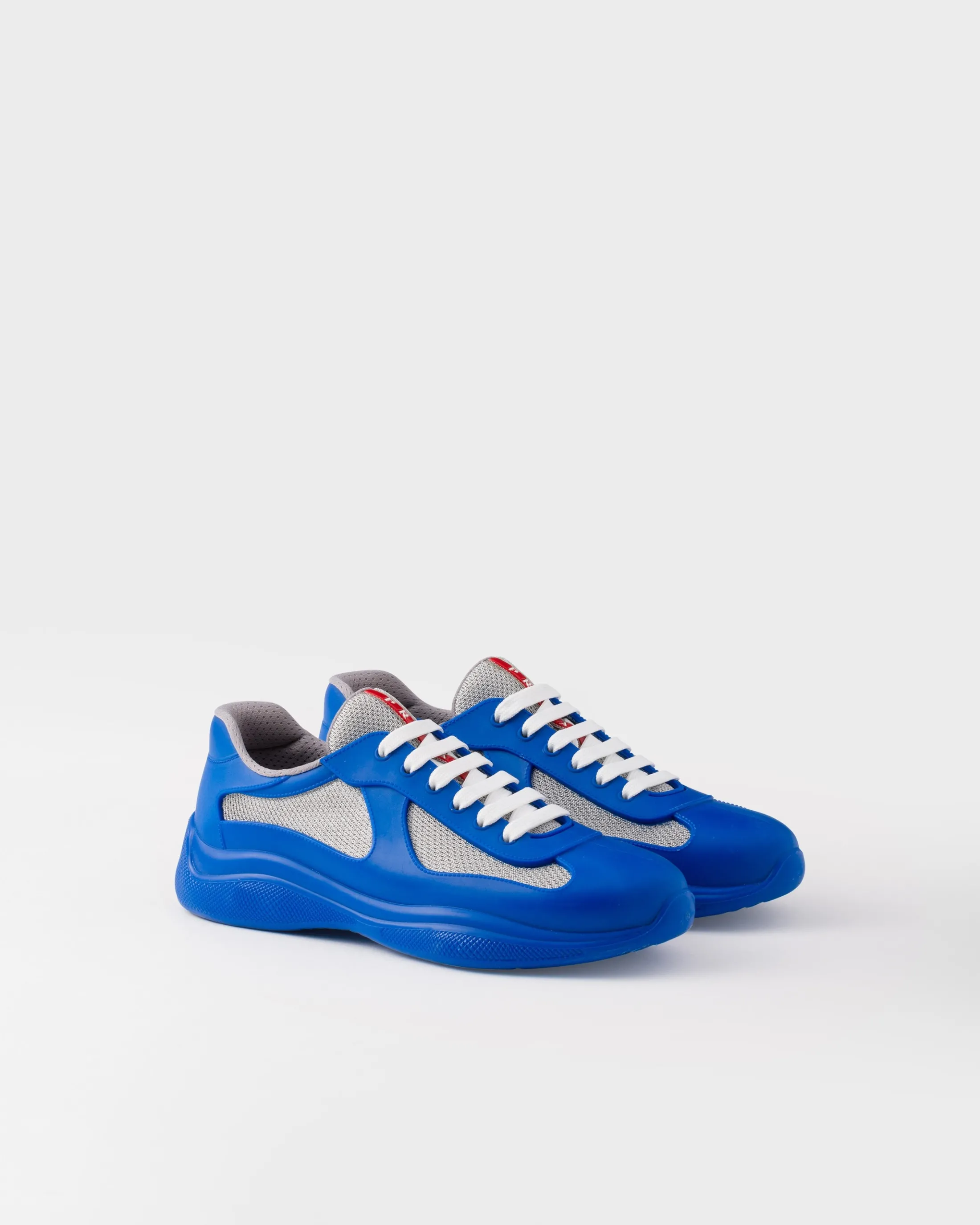 Prada America's Cup Soft rubber and bike fabric sneakers Sapphireblue Online