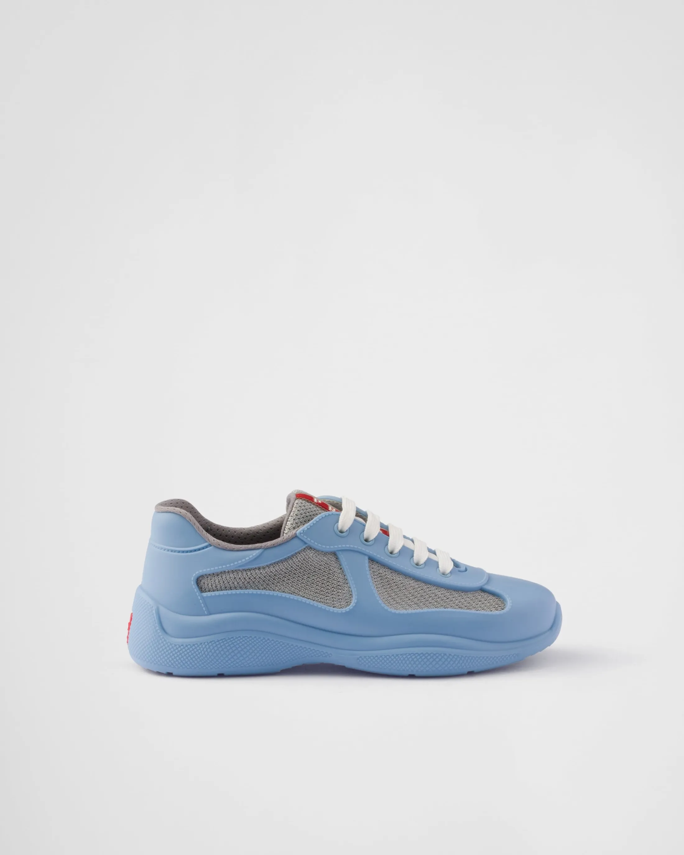 Prada America's Cup Soft rubber and bike fabric sneakers Lightblue Best