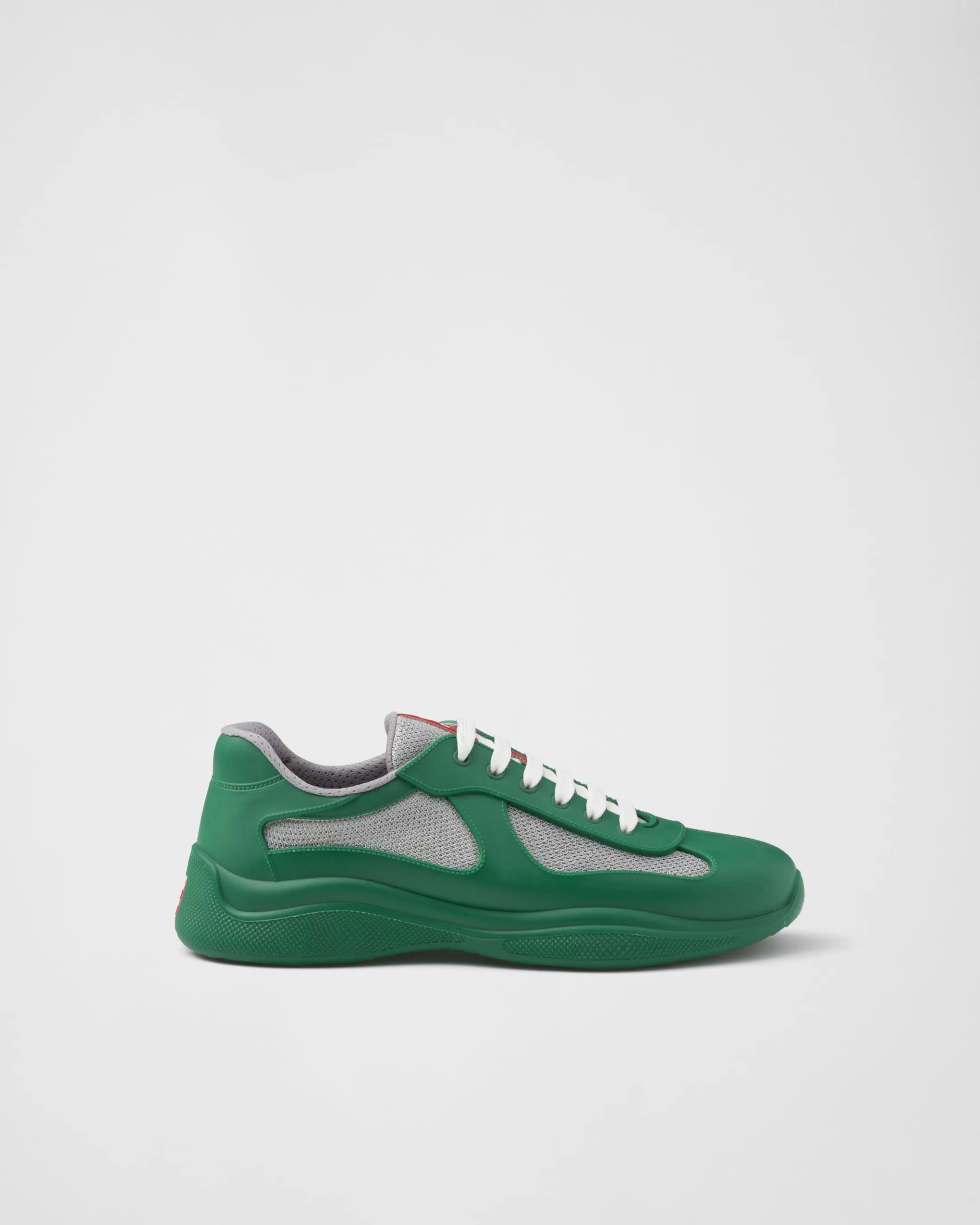 Prada America's Cup Soft rubber and bike fabric sneakers Green Store