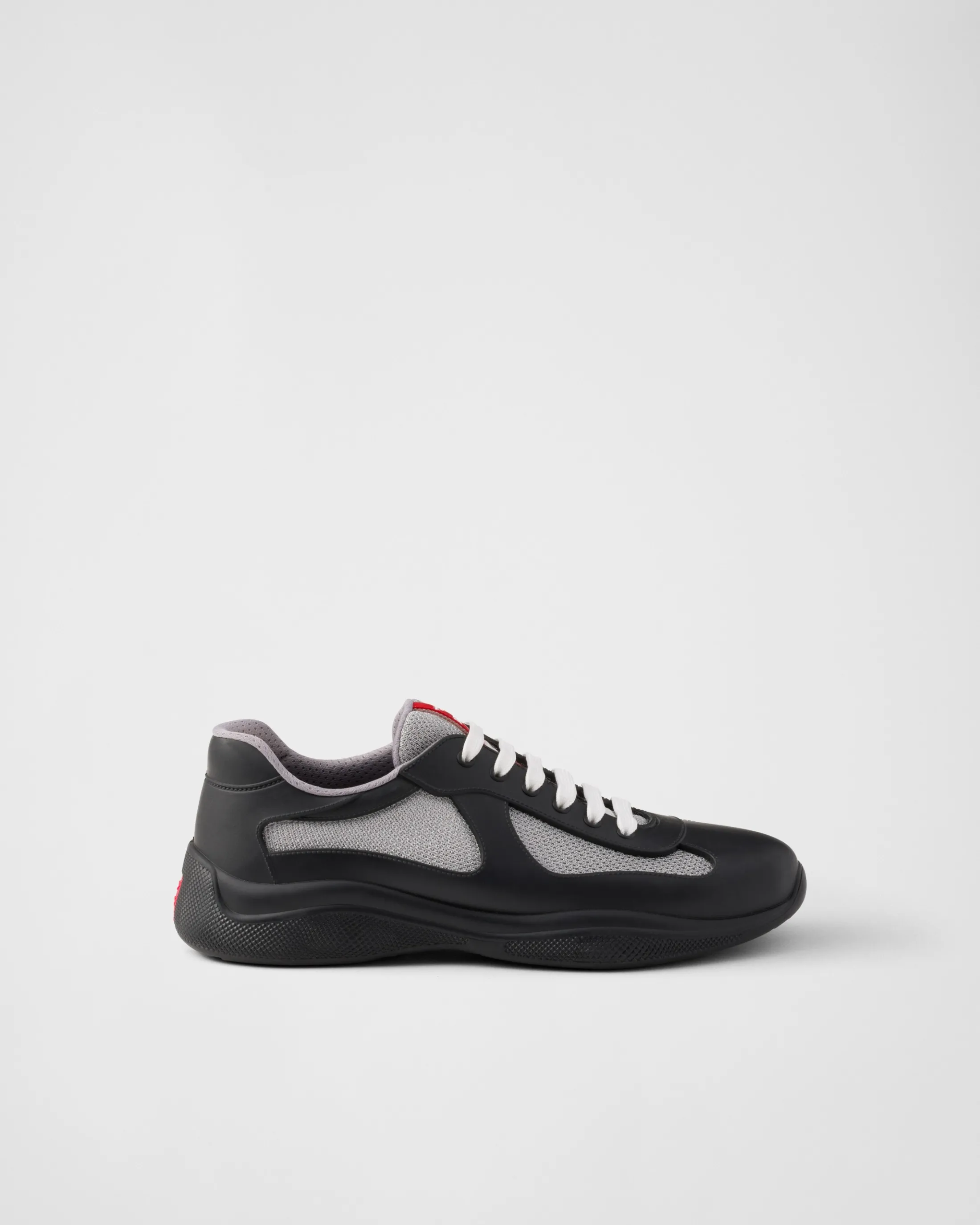 Prada America's Cup Soft rubber and bike fabric sneakers Black Sale