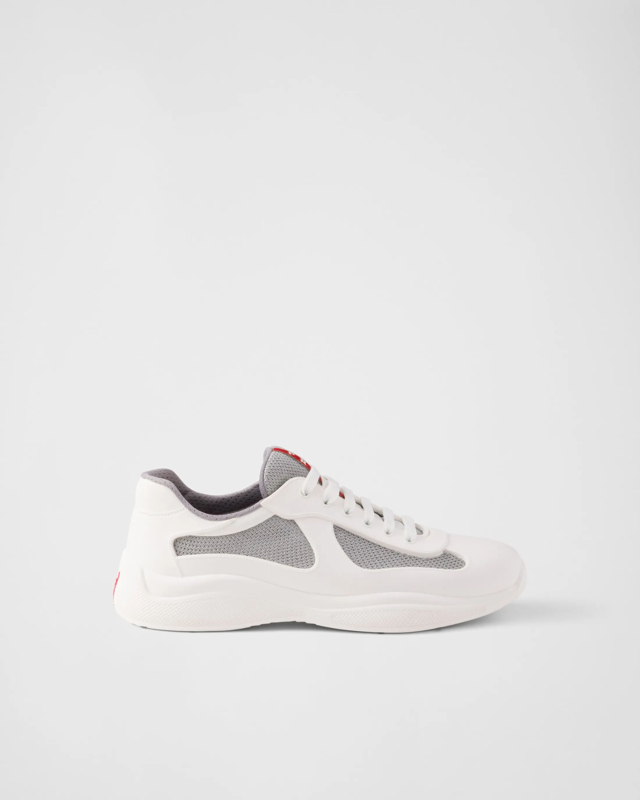 Prada America's Cup Soft rubber and bike fabric sneakers White Sale